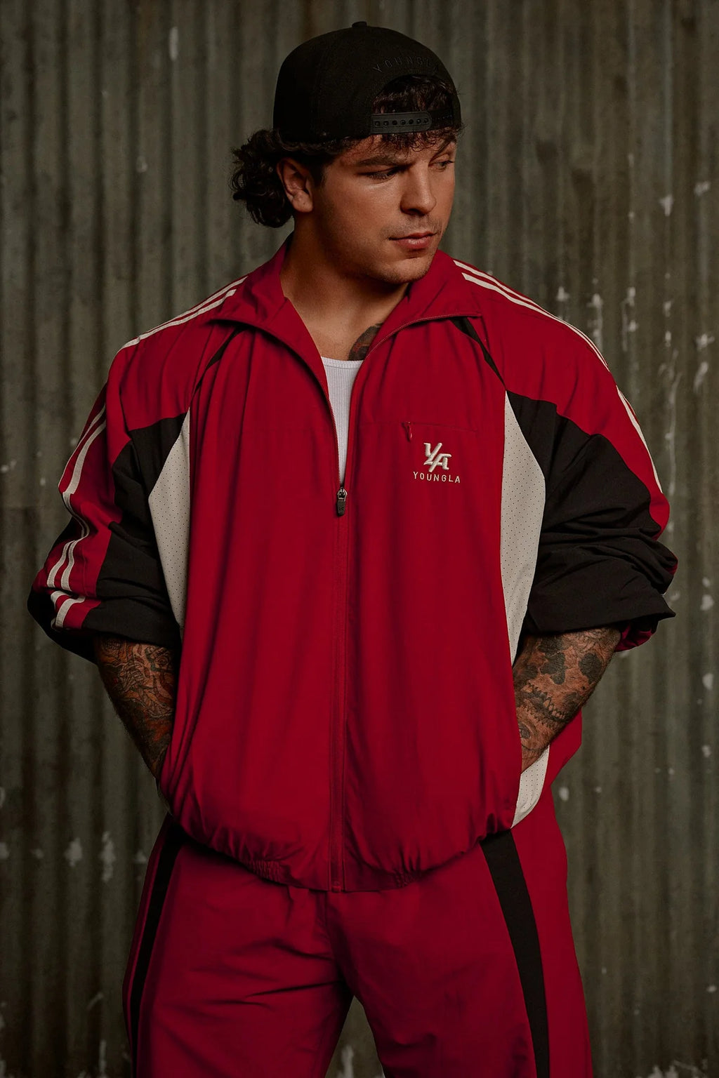 Young LA Tracksuit Red/Black