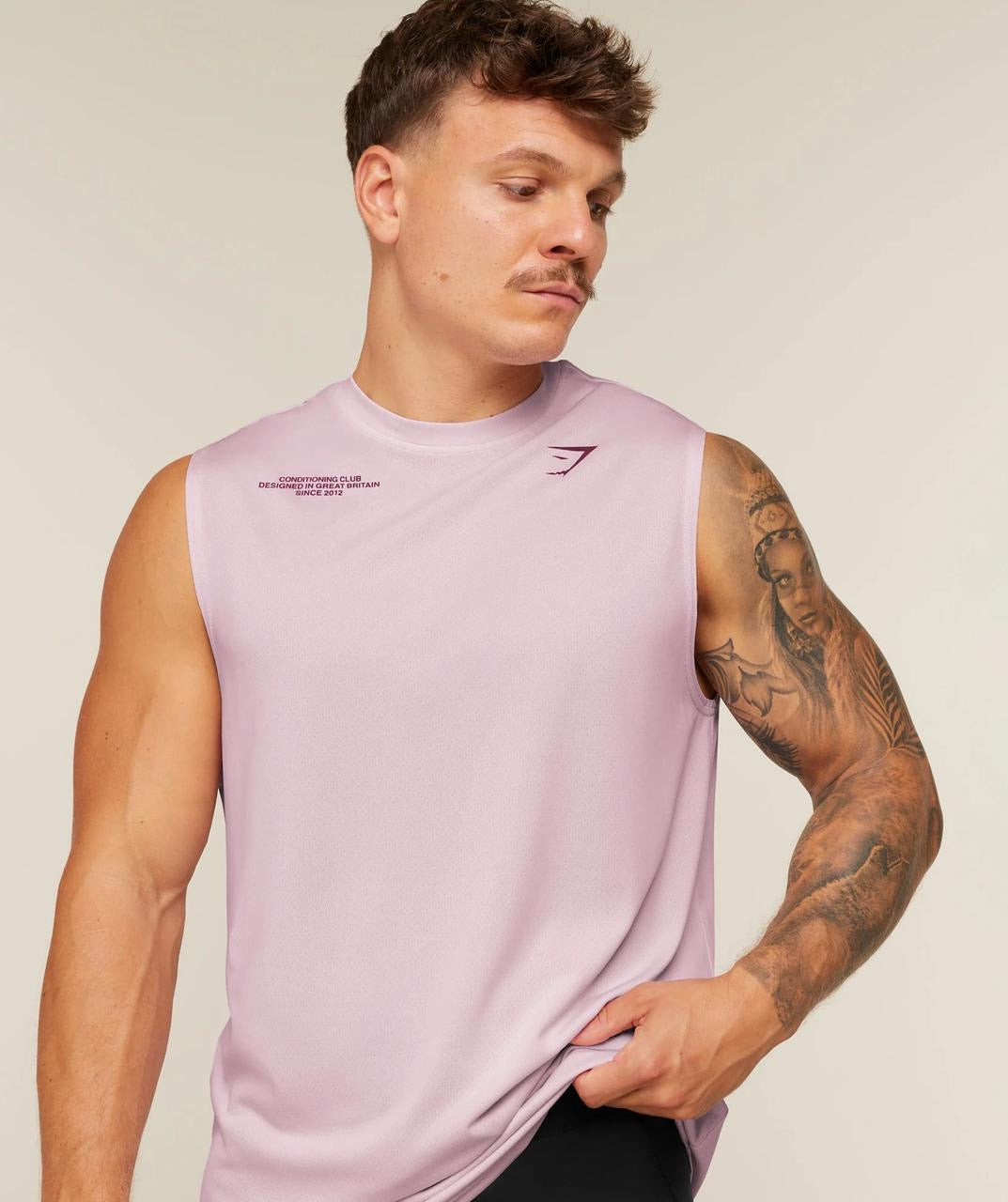 Gymshark Conditioning Club Washed Tank Haze Pink