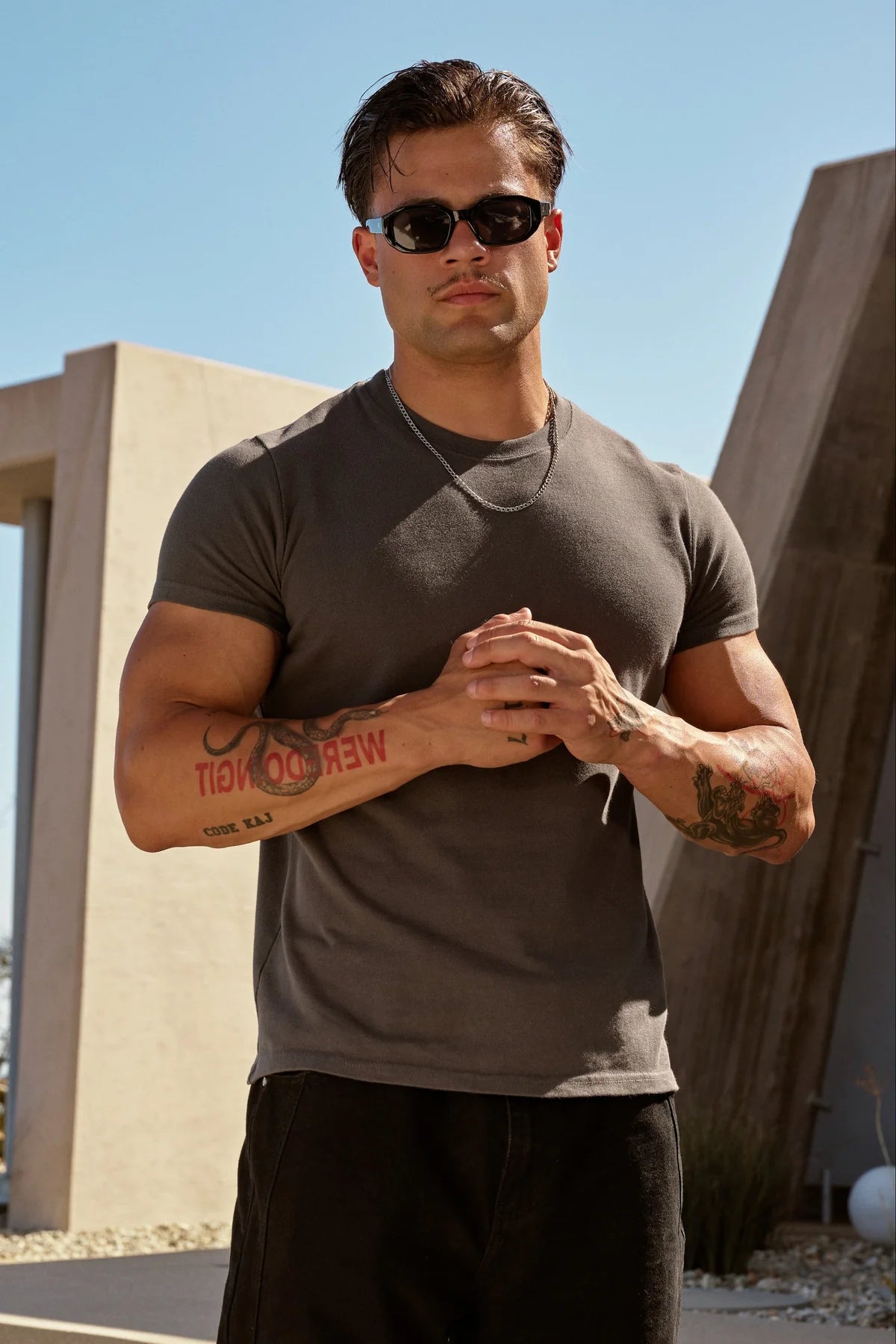 YoungLA Muscle Tees Charcoal
