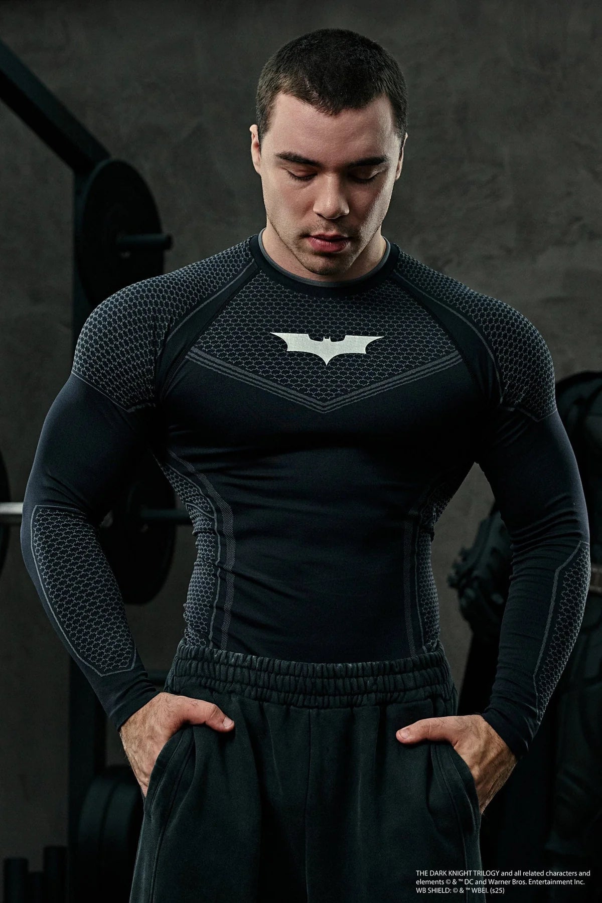 YoungLA BATMAN COMPRESSION LONGSLEEVES BLACK