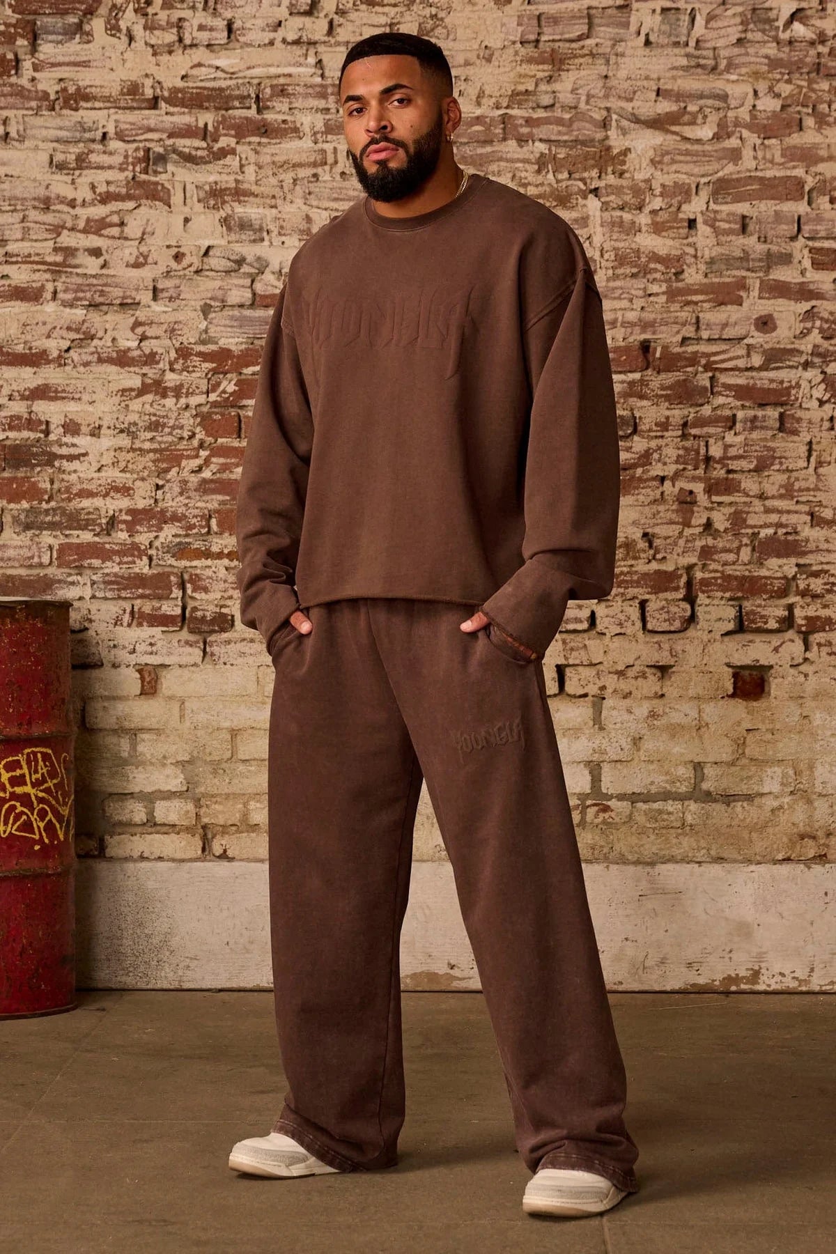 Young LA The Midnight Collection Joggers Brown Wash