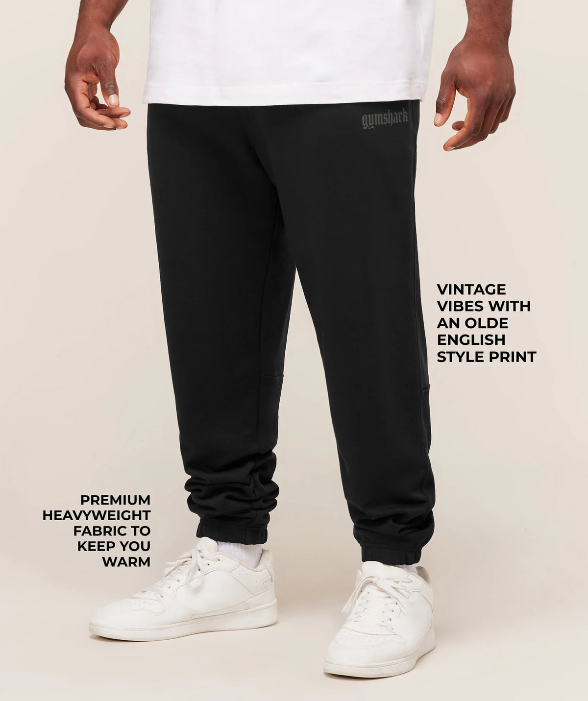 Gymshark Olde English Joggers Black