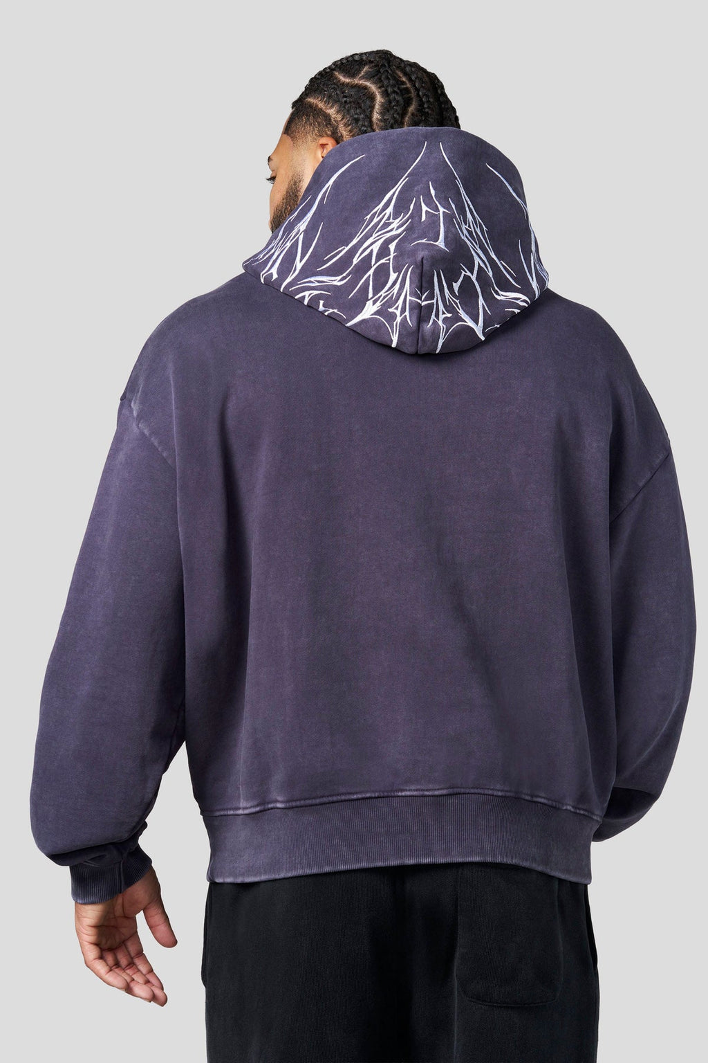 YoungLA Vengeance Pullover Hoodies Purple Wash