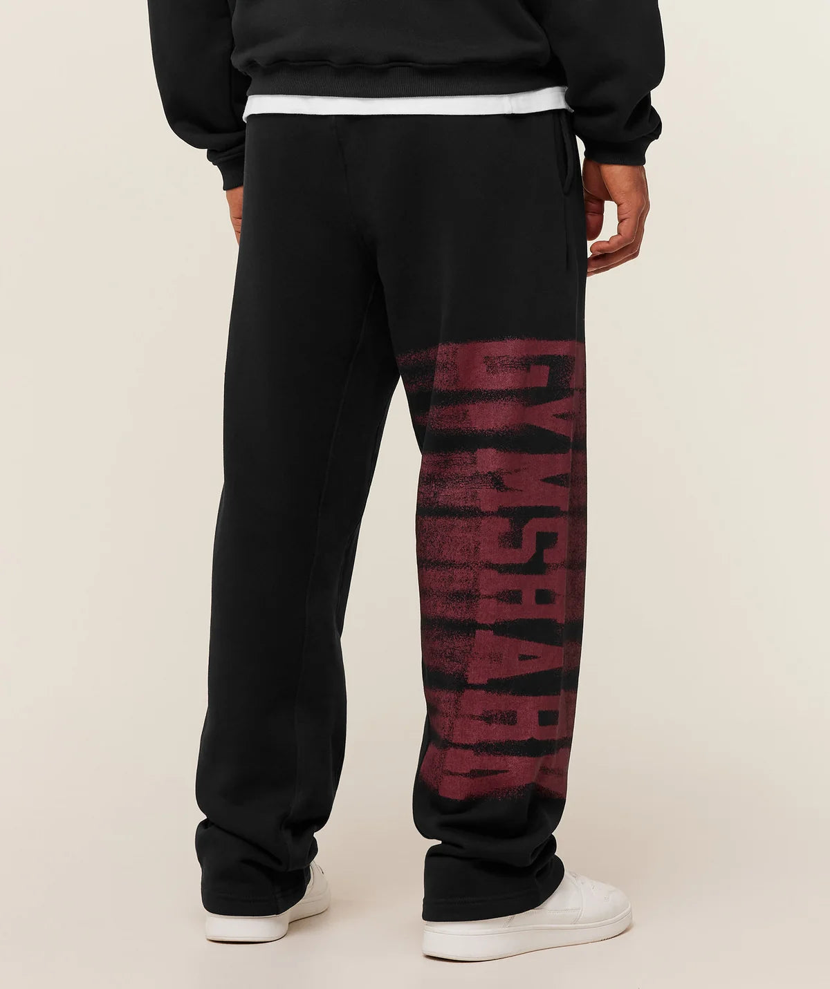 Gymshark Fade Graphic Straight Leg Pants Black/Sets Red