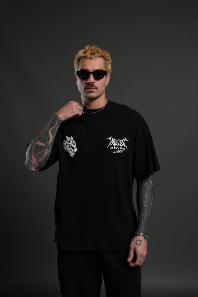 DarcSport THROUGH THE CLOUDS "PREMIUM" OVERSIZED TEE IN BLACK