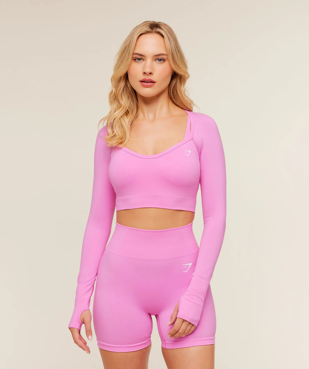 Gymshark Vital Sweetheart Neck Crop Top Focus Pink