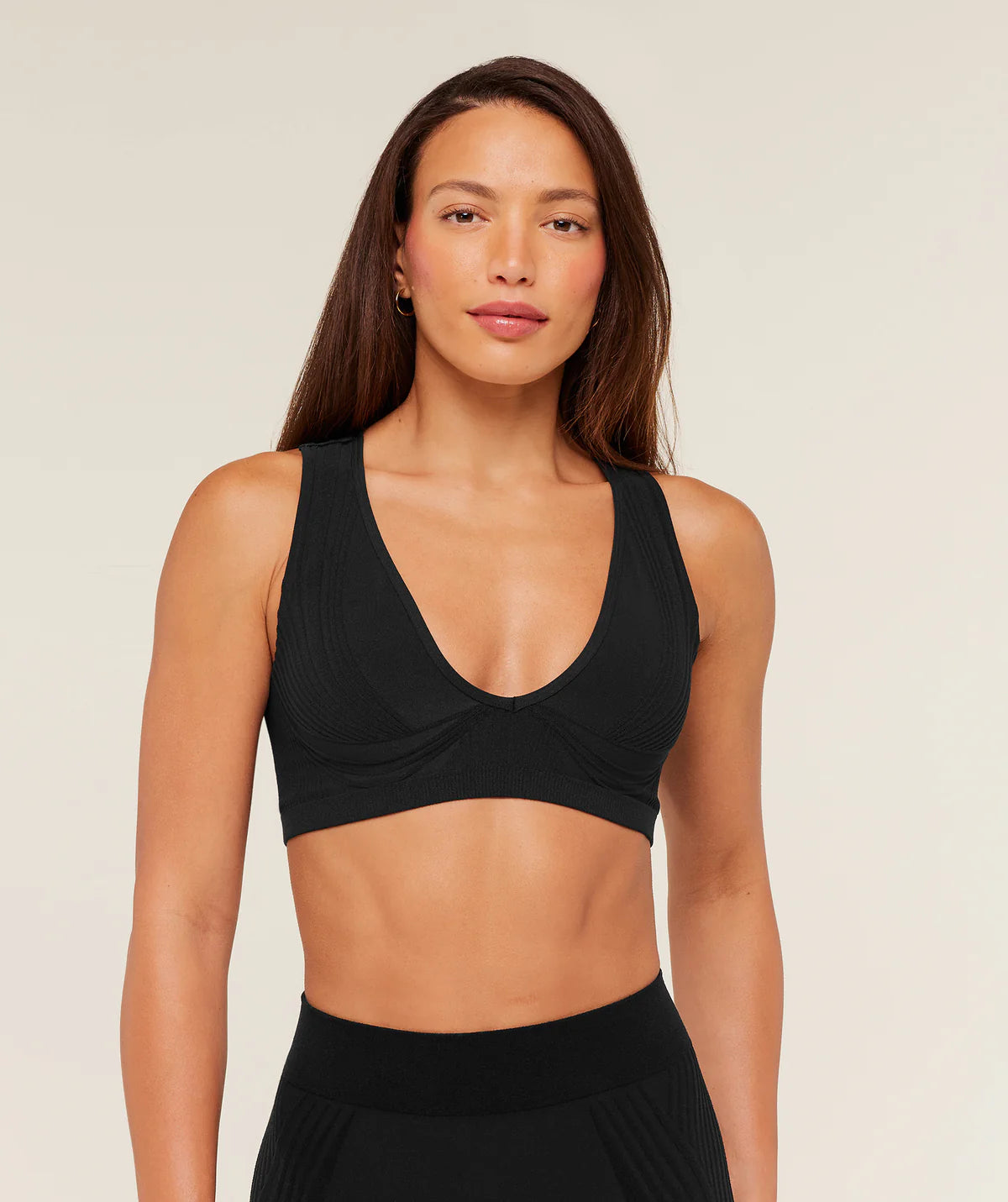Gymshark Luxe Light Support Sports Bra GS Black