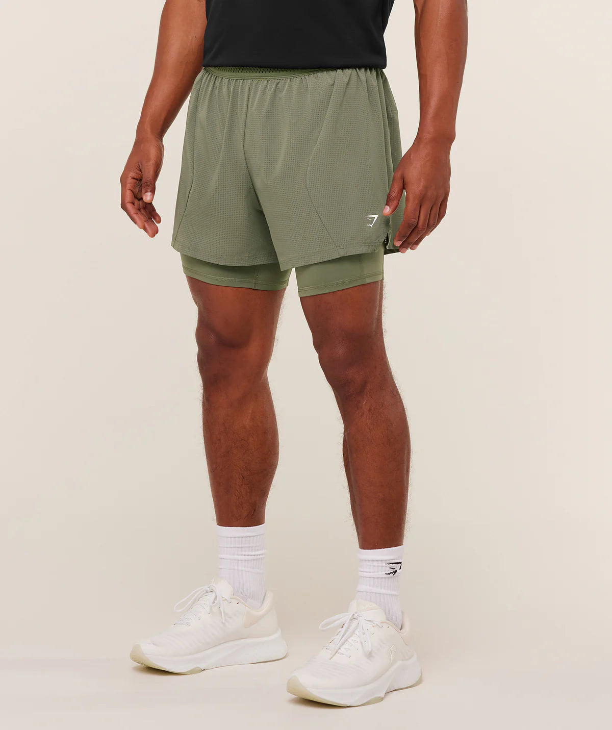 Gymshark Running 4” 2-in-1 Shorts Base Green