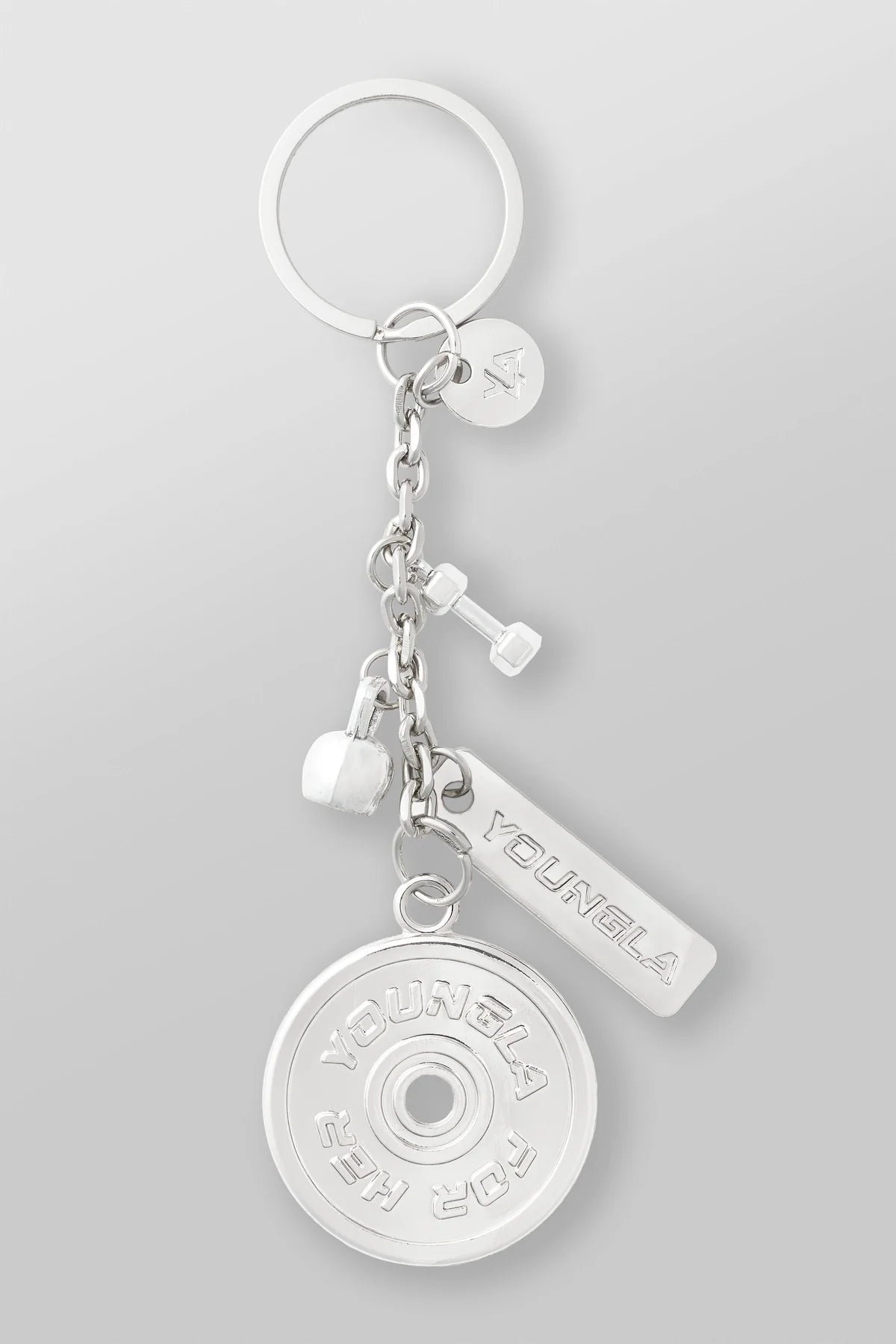 Young LA Metal gym Keychain Silver