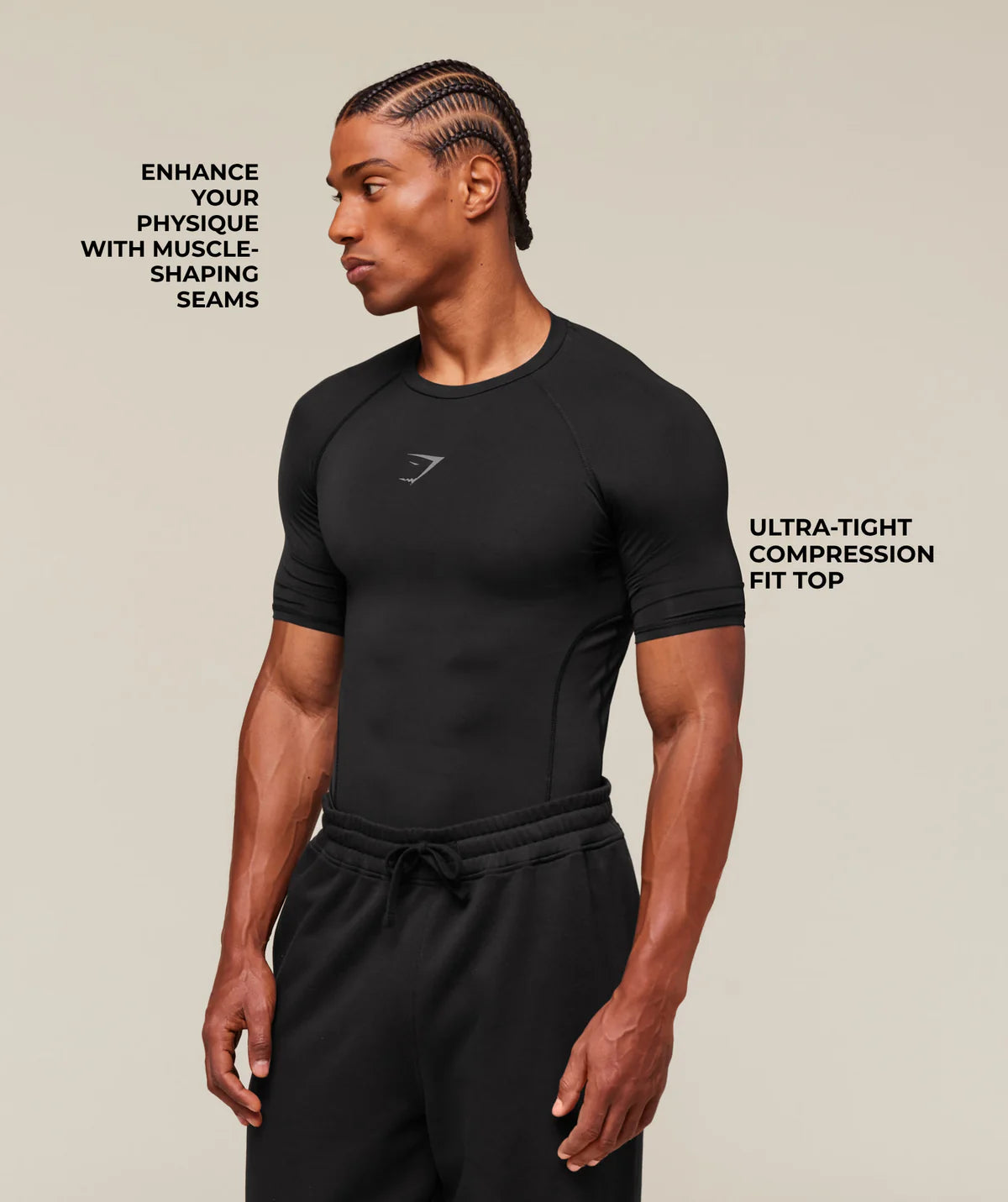 GymShark ELEMENT BASELAYER T-SHIRT Black