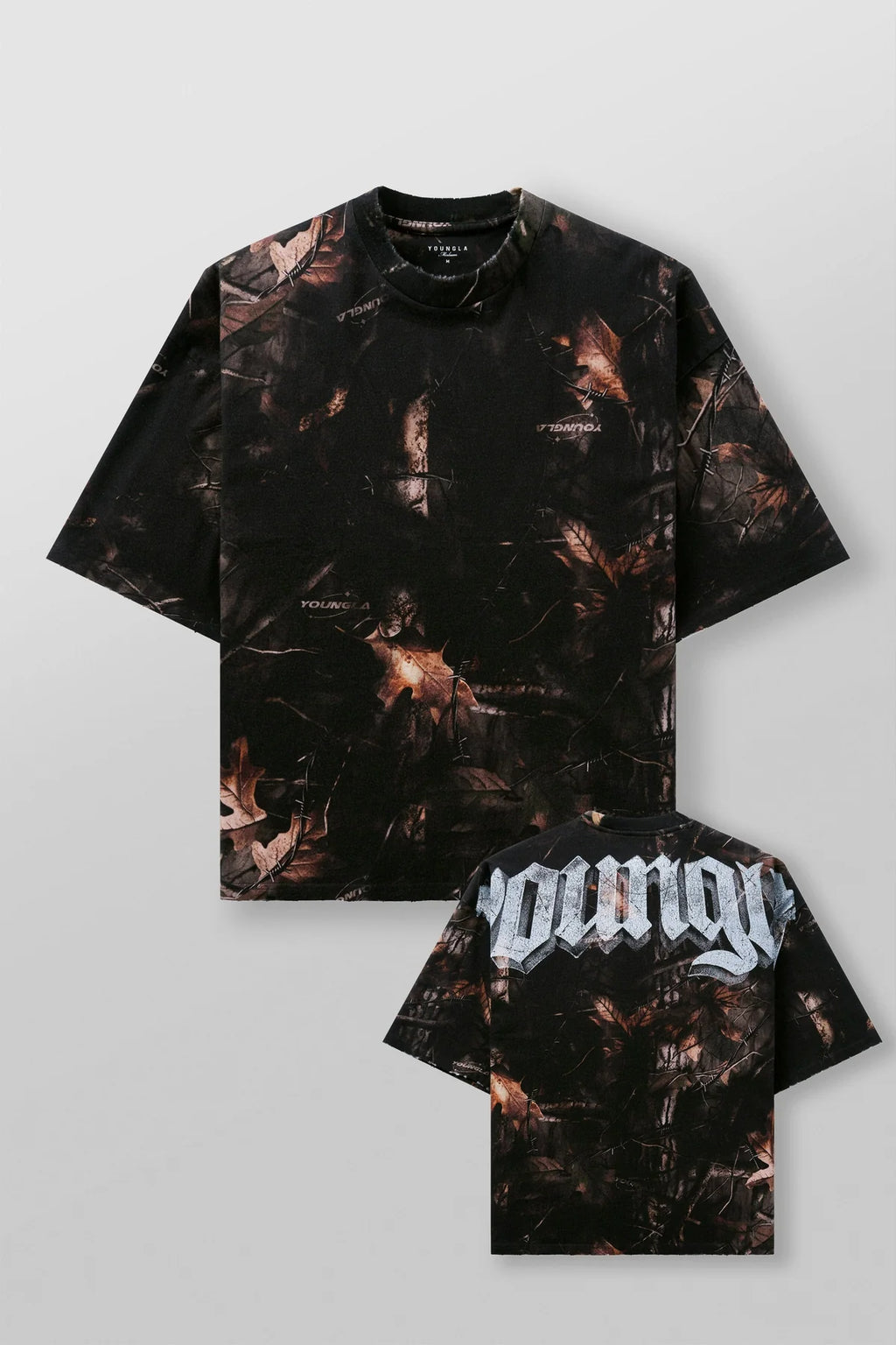 YoungLA Huge Tees Black Tree Camo