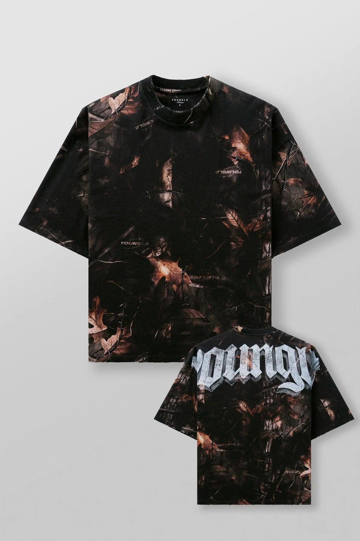 YoungLA Huge Tees Black Tree Camo