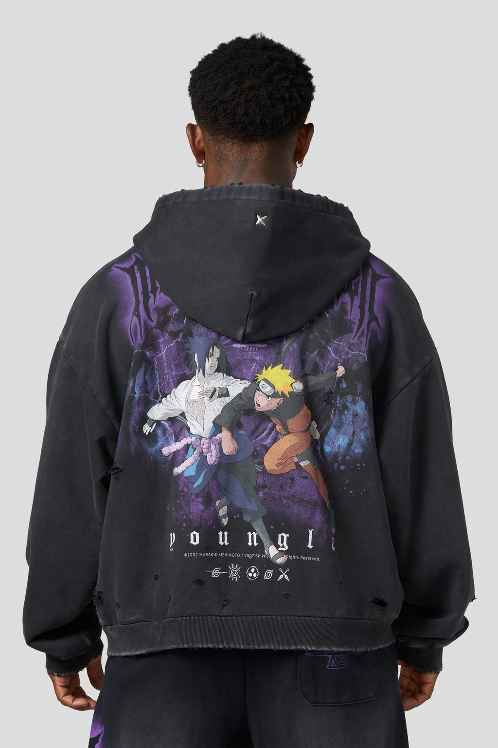 Young LA Naruto Zip-up Hoodie “Battle”