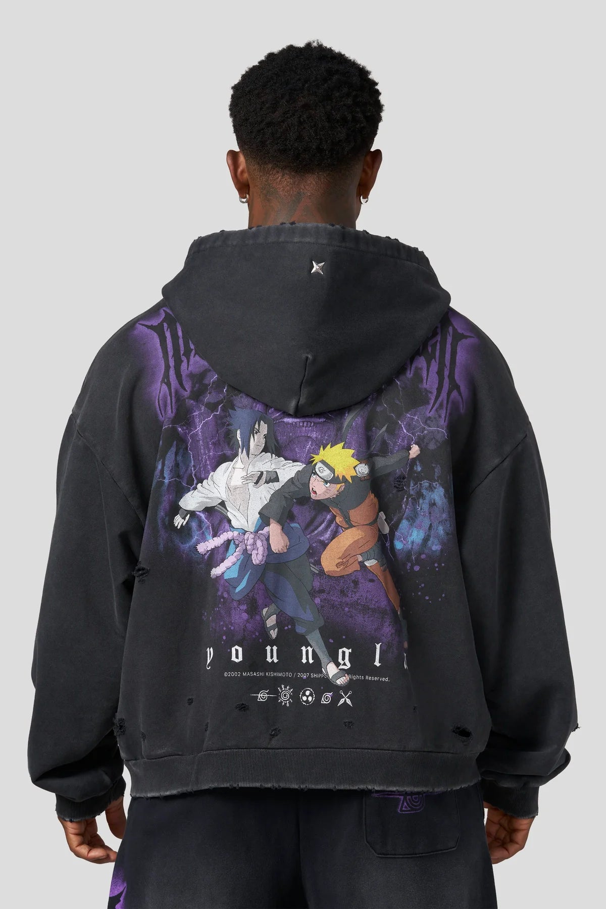 Young LA Naruto Zip-up Hoodie “Battle”