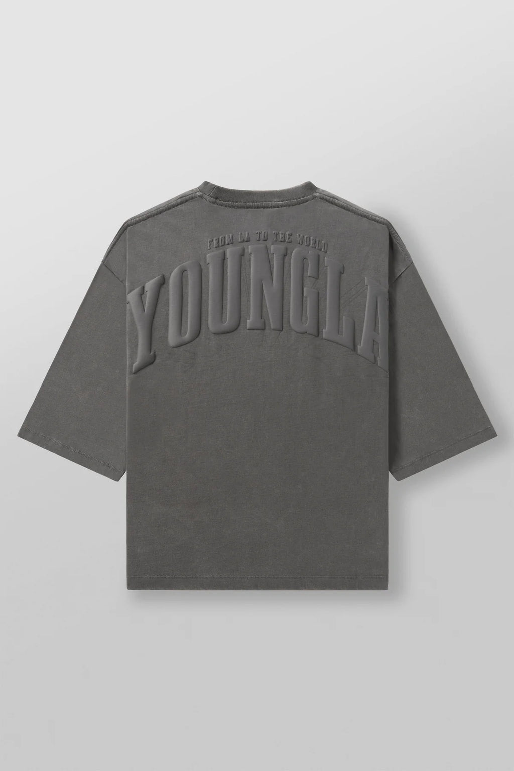 YoungLA Foundation Cropped Tees Grey Wash