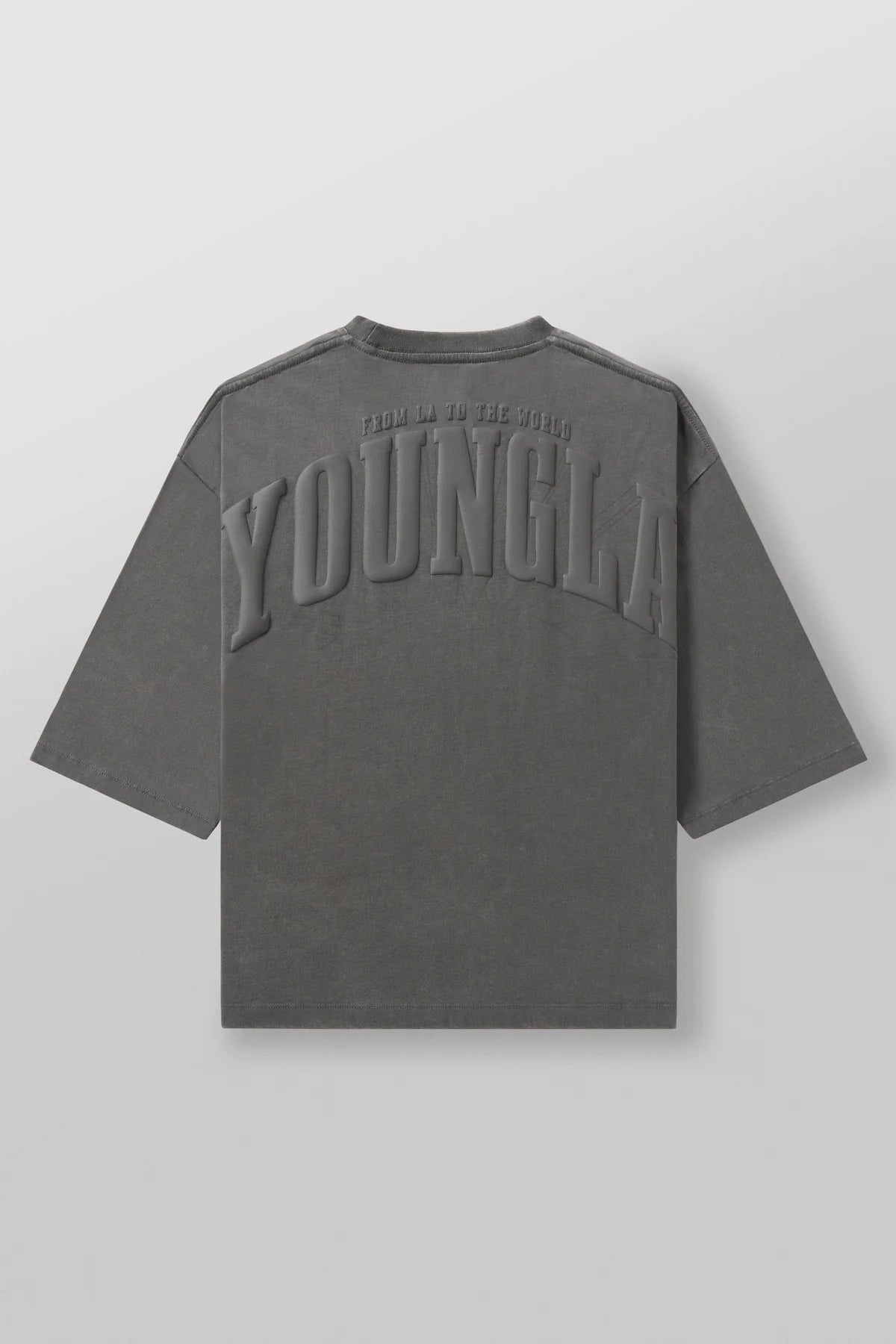 YoungLA Foundation Cropped Tees Grey Wash
