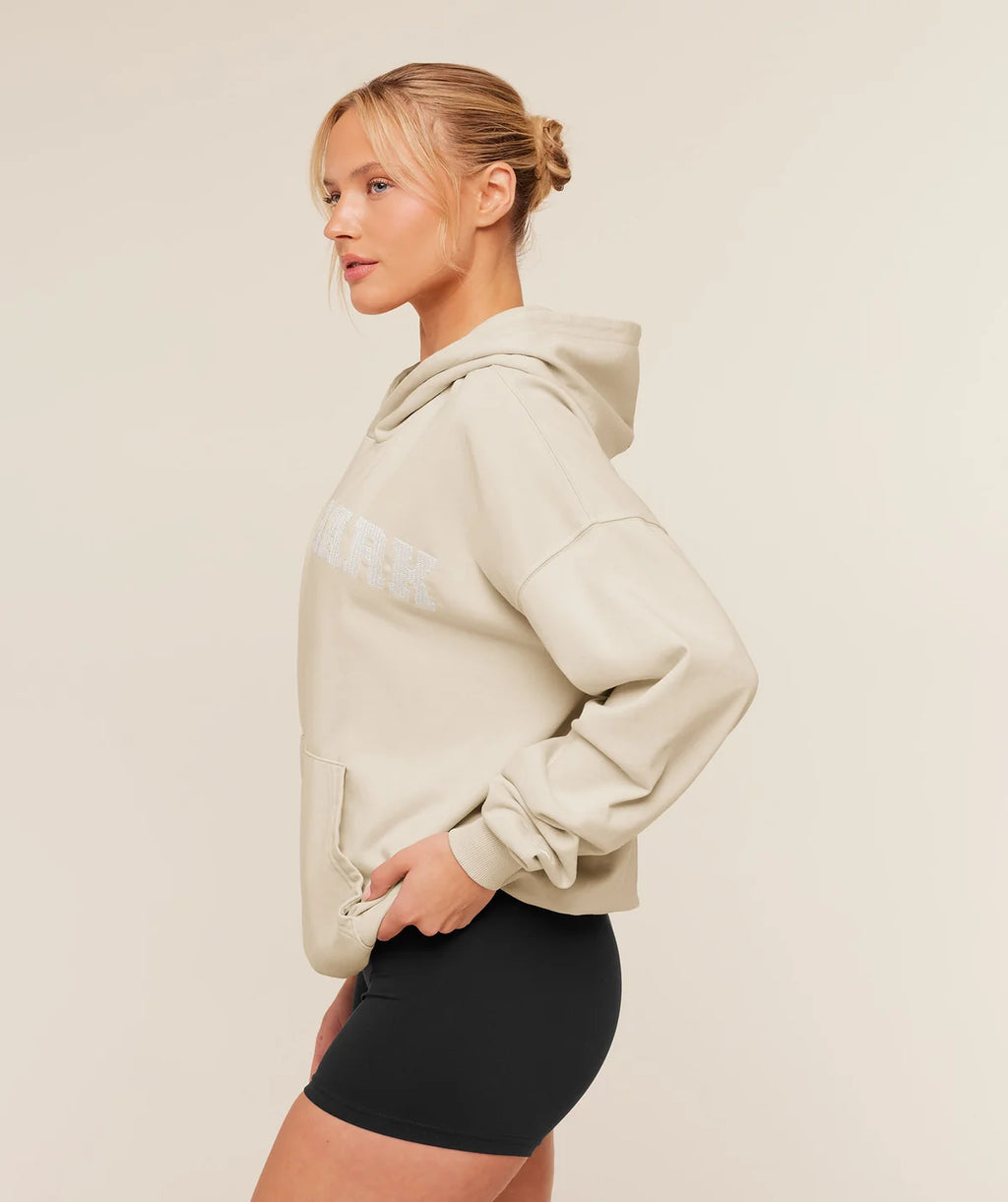 Gymshark Chainstitch Graphic Hoodie Pebble Grey/Wash