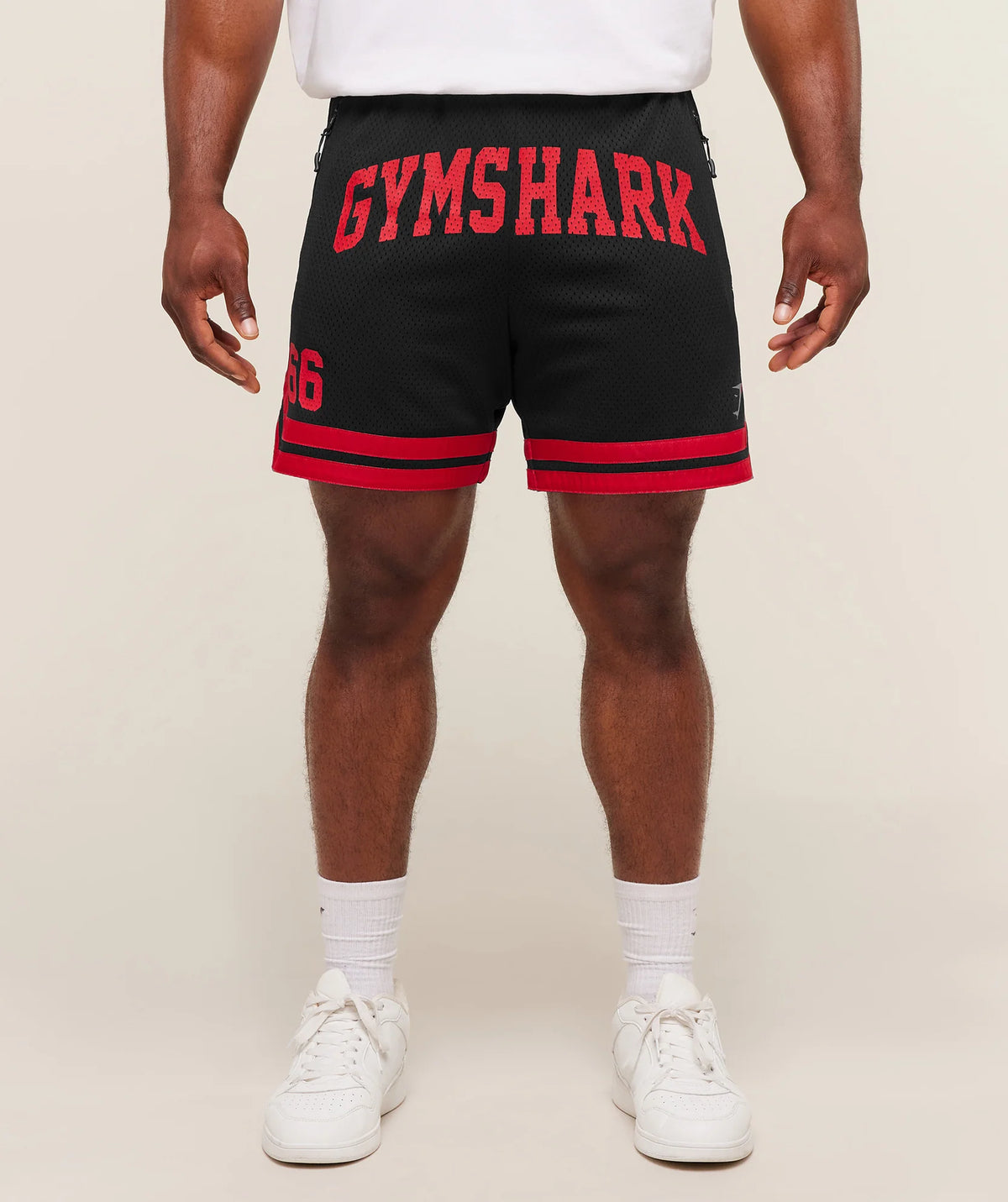 Gymshark Campus Mesh Shorts Black/Red