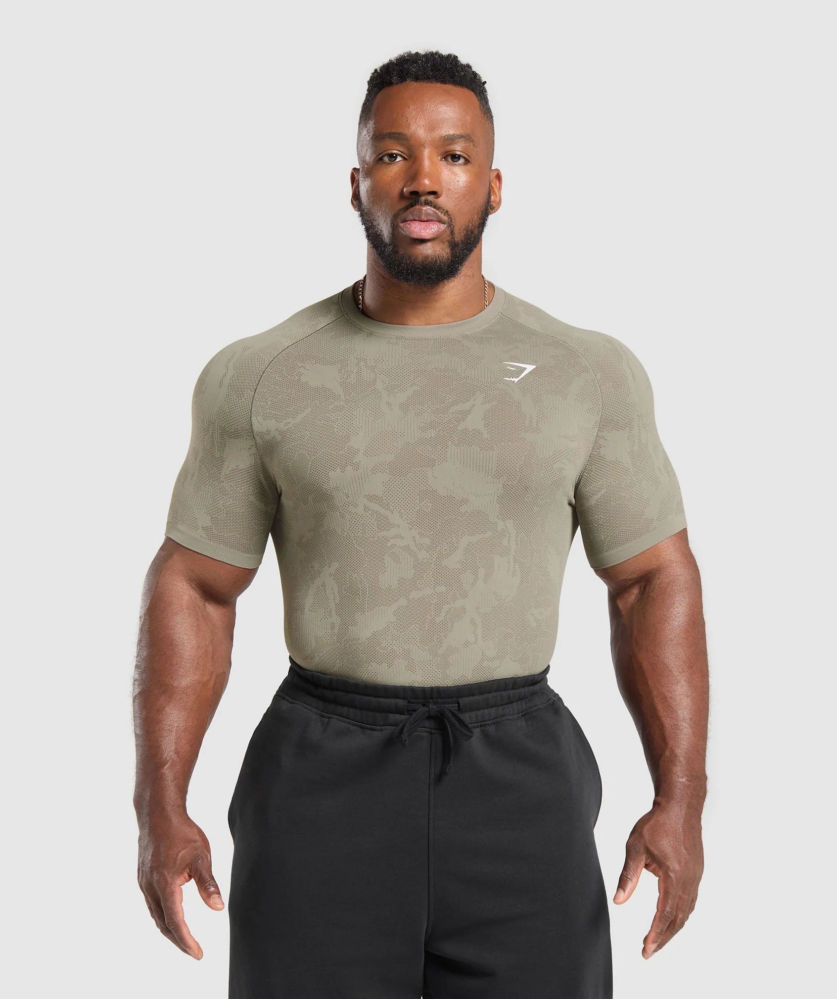 Gymshark Geo Seamless T-shirt brown