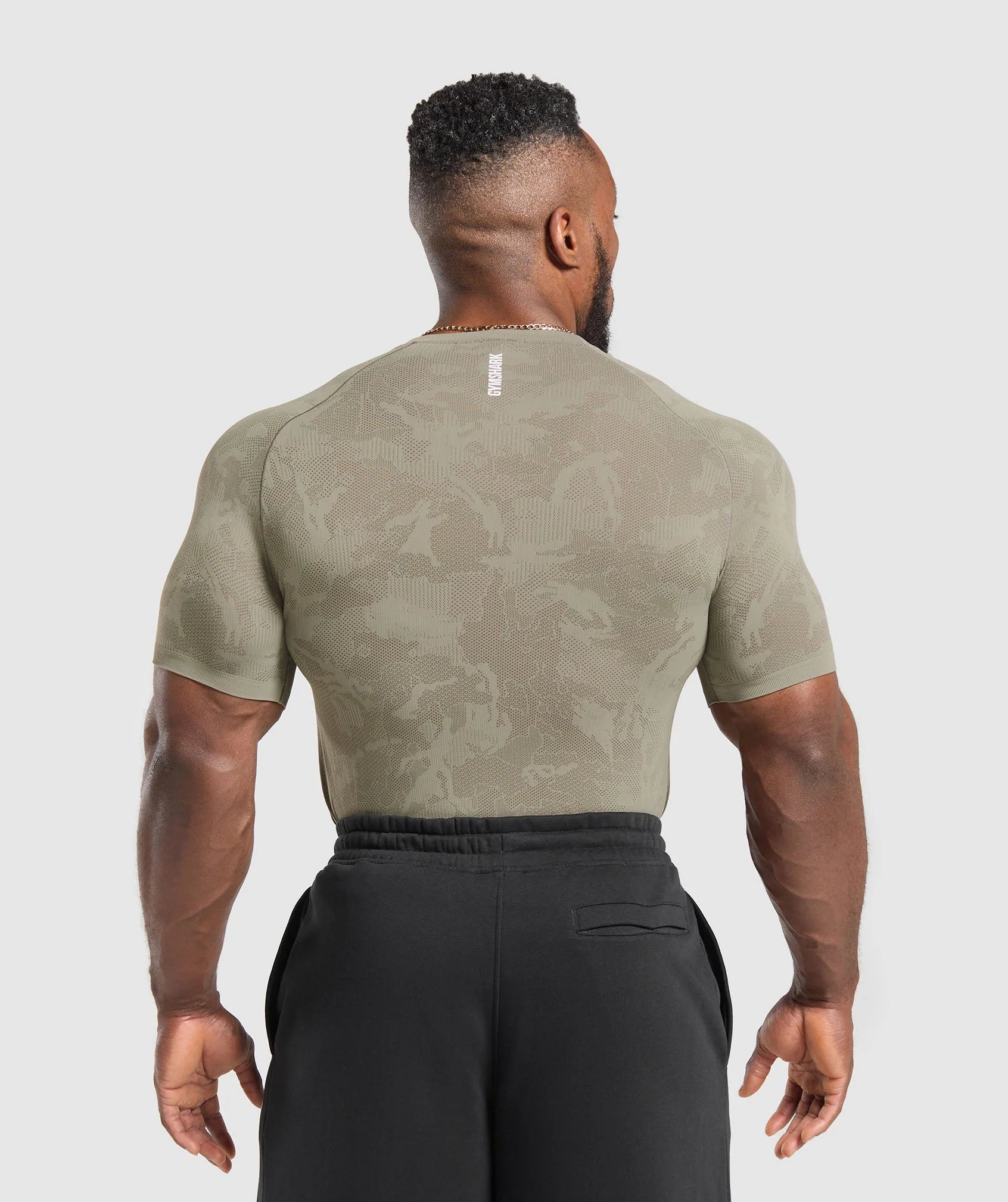 Gymshark Geo Seamless T-shirt brown
