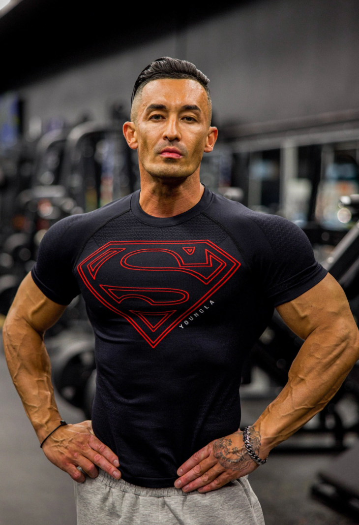 Superman Compression Tees Black/Red