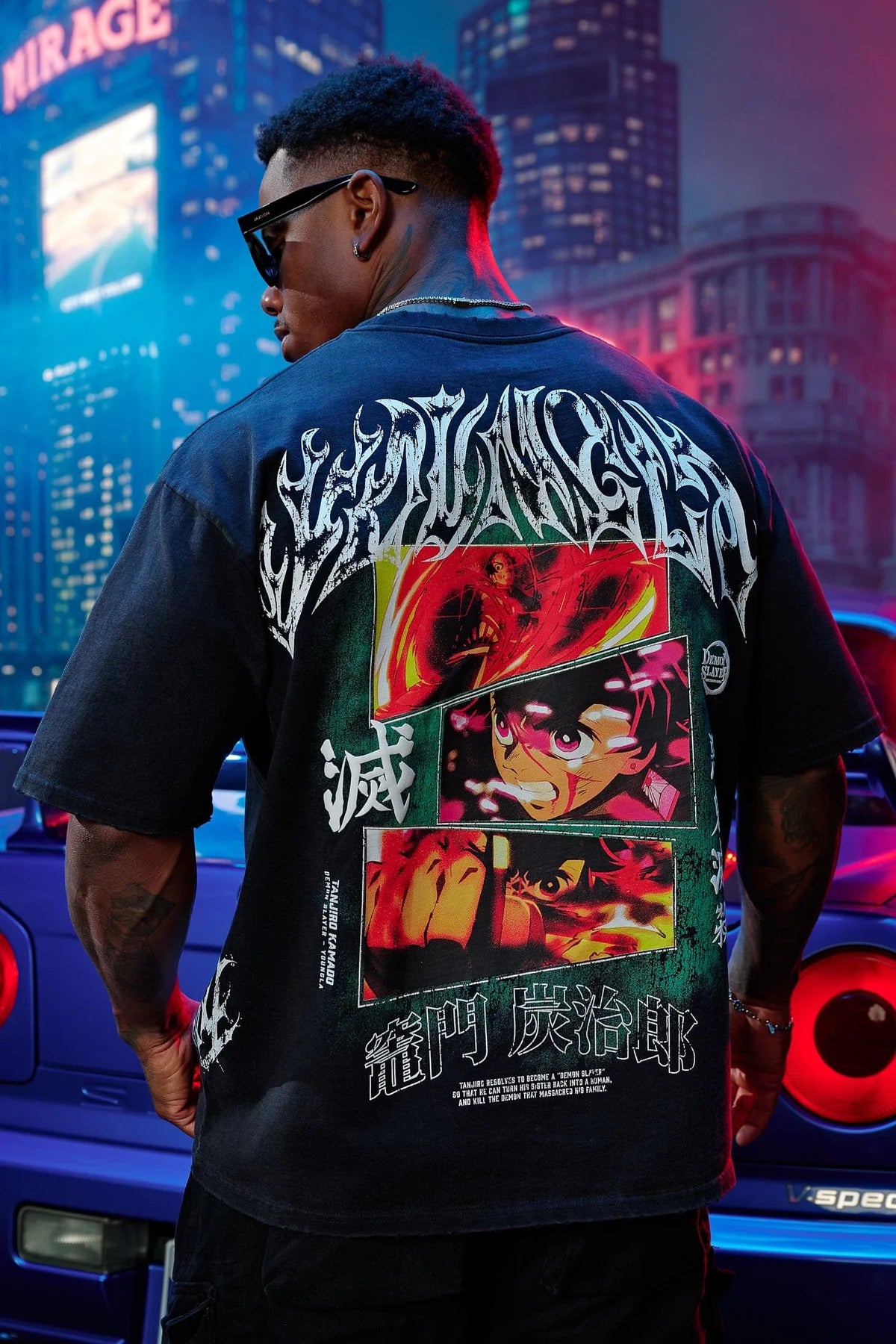 YoungLA Demon Slayer Anime Tee - Hinokami Kagura