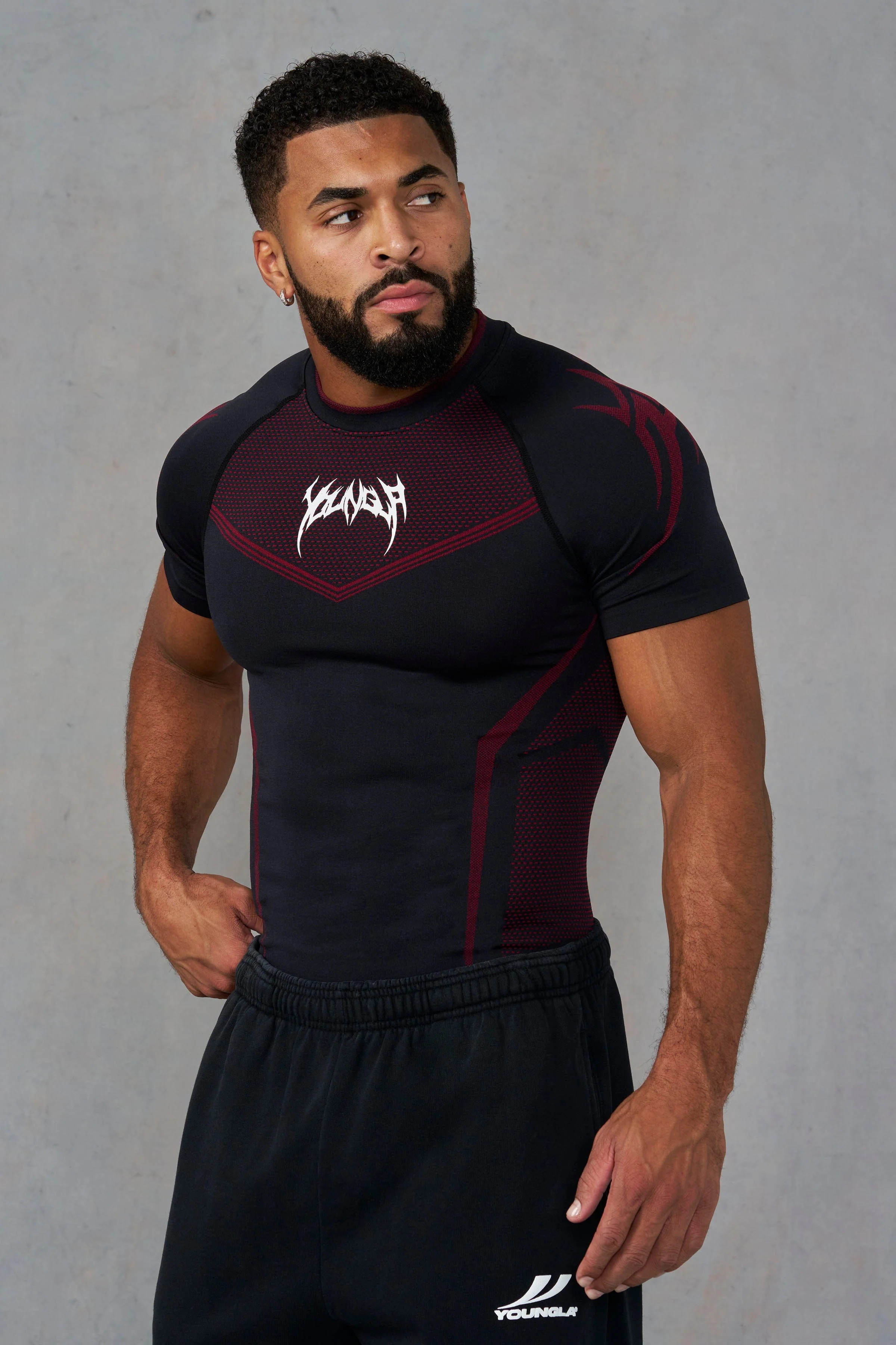 Warrior X Compression Tees Black Red