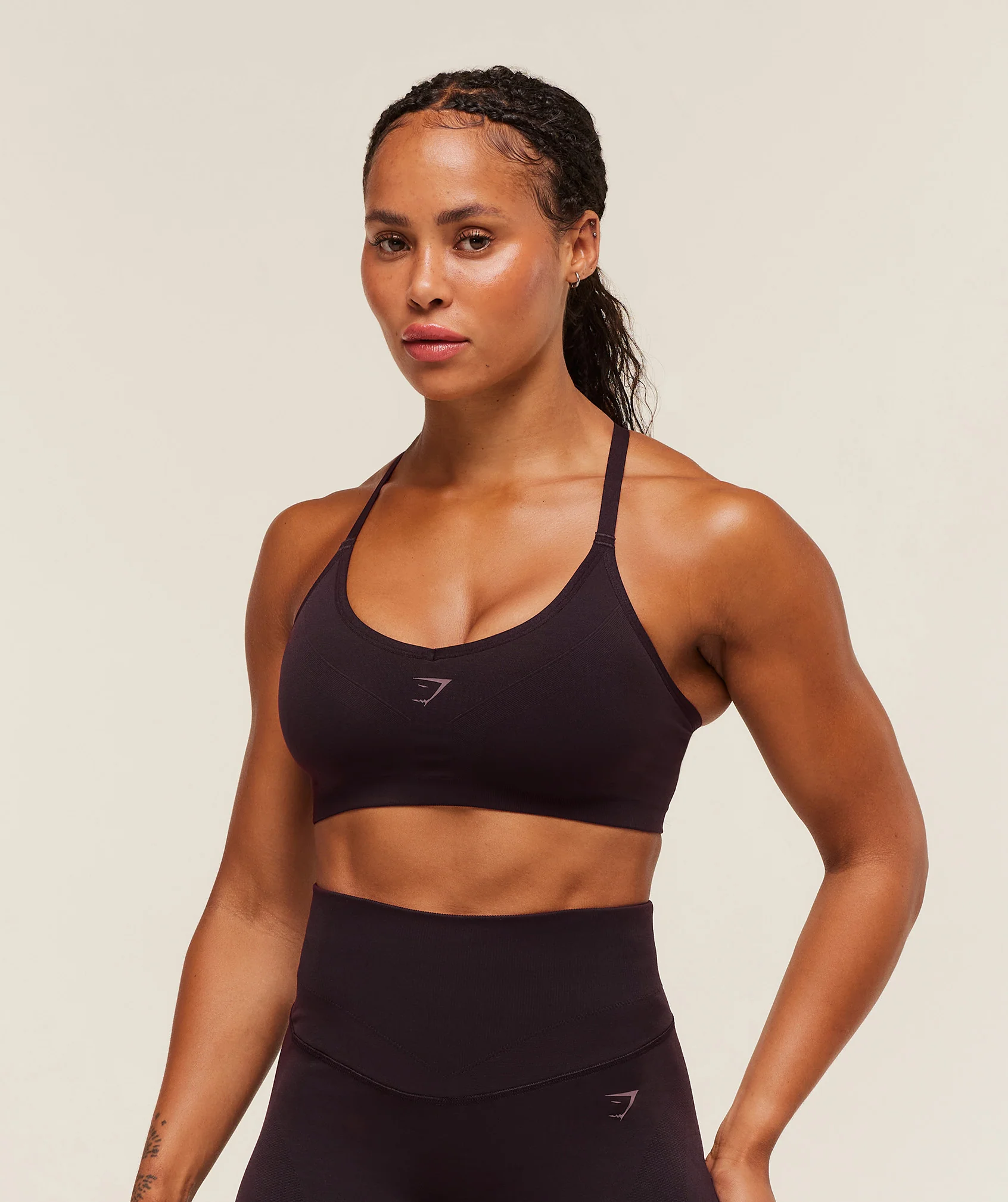 Gymshark Activate Seamless Bralette Plum Brown