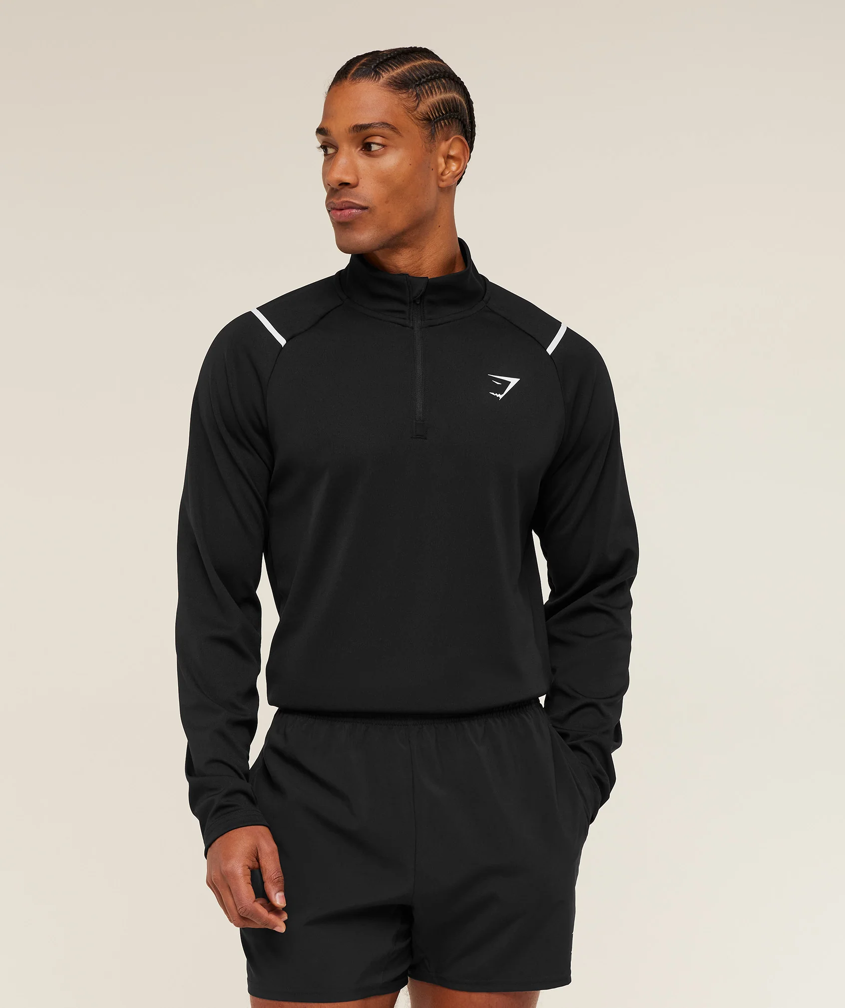 Gymshark Arrival Contrast 1/4 Zip Black