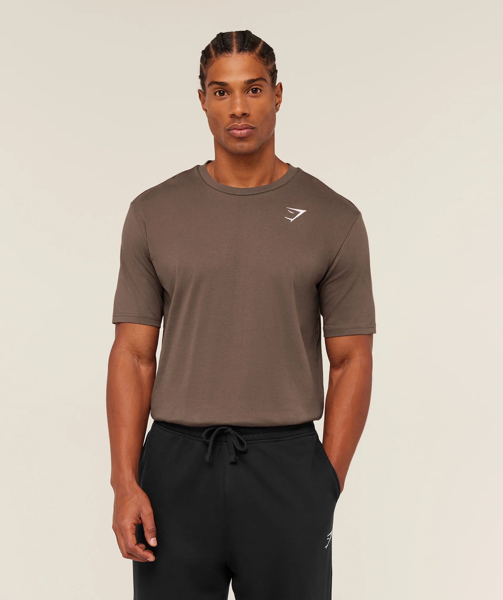 Crest T-Shirt Soft Brown