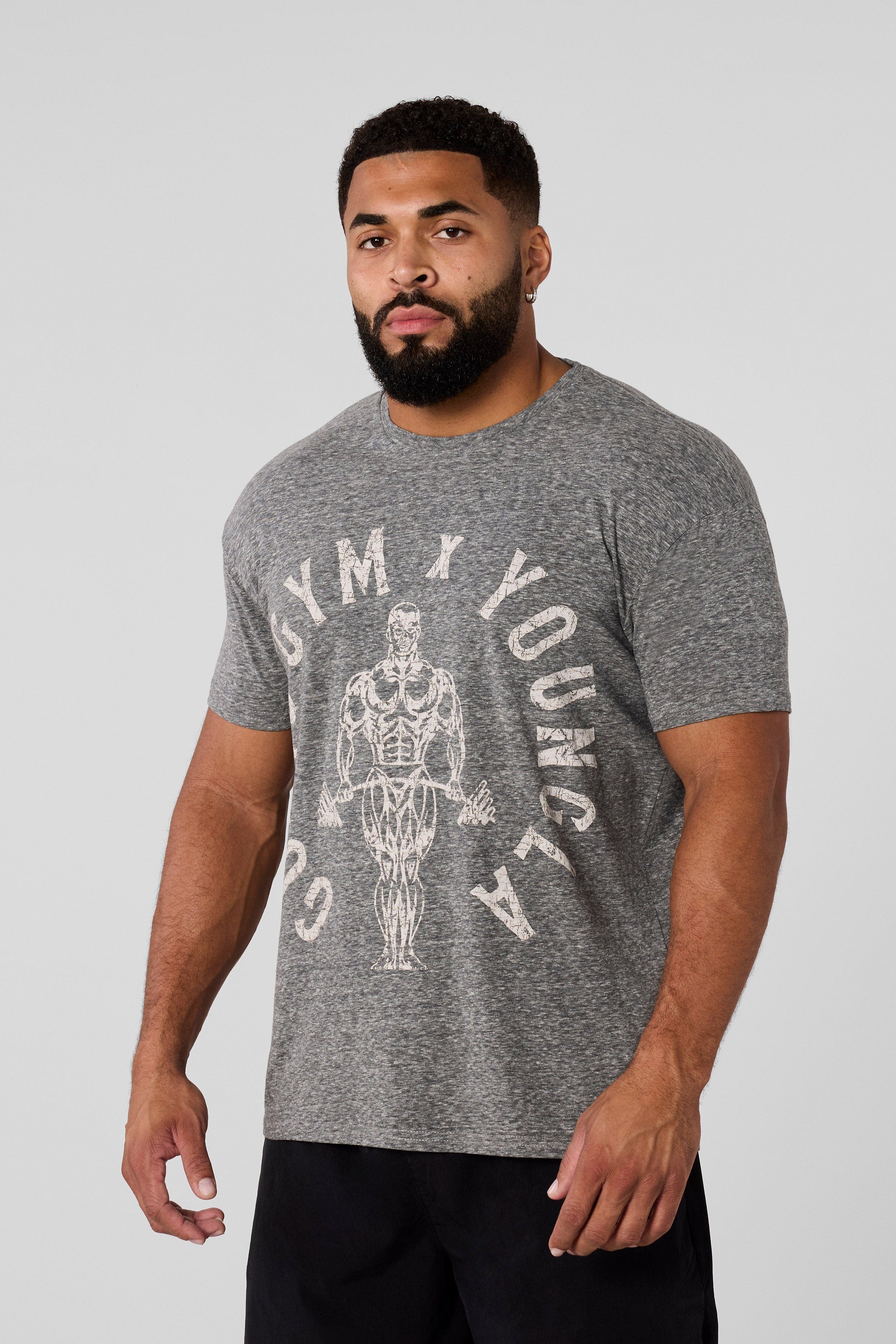 Gold's Gym Heather Tees Dark Grey Heather