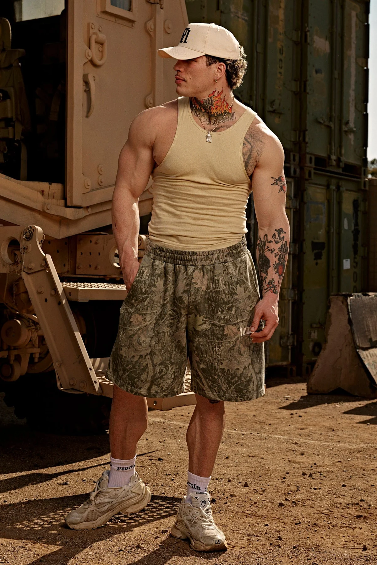 Heritage Baggy Shorts Green Tree Camo