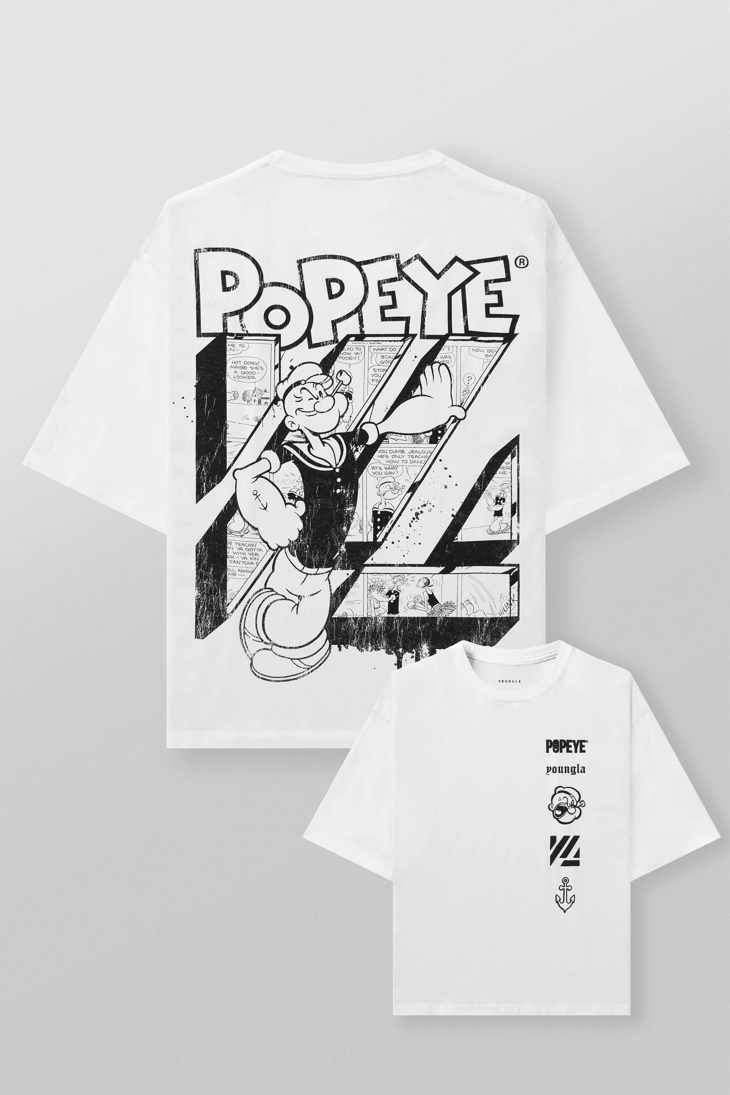 Popeye Tees White