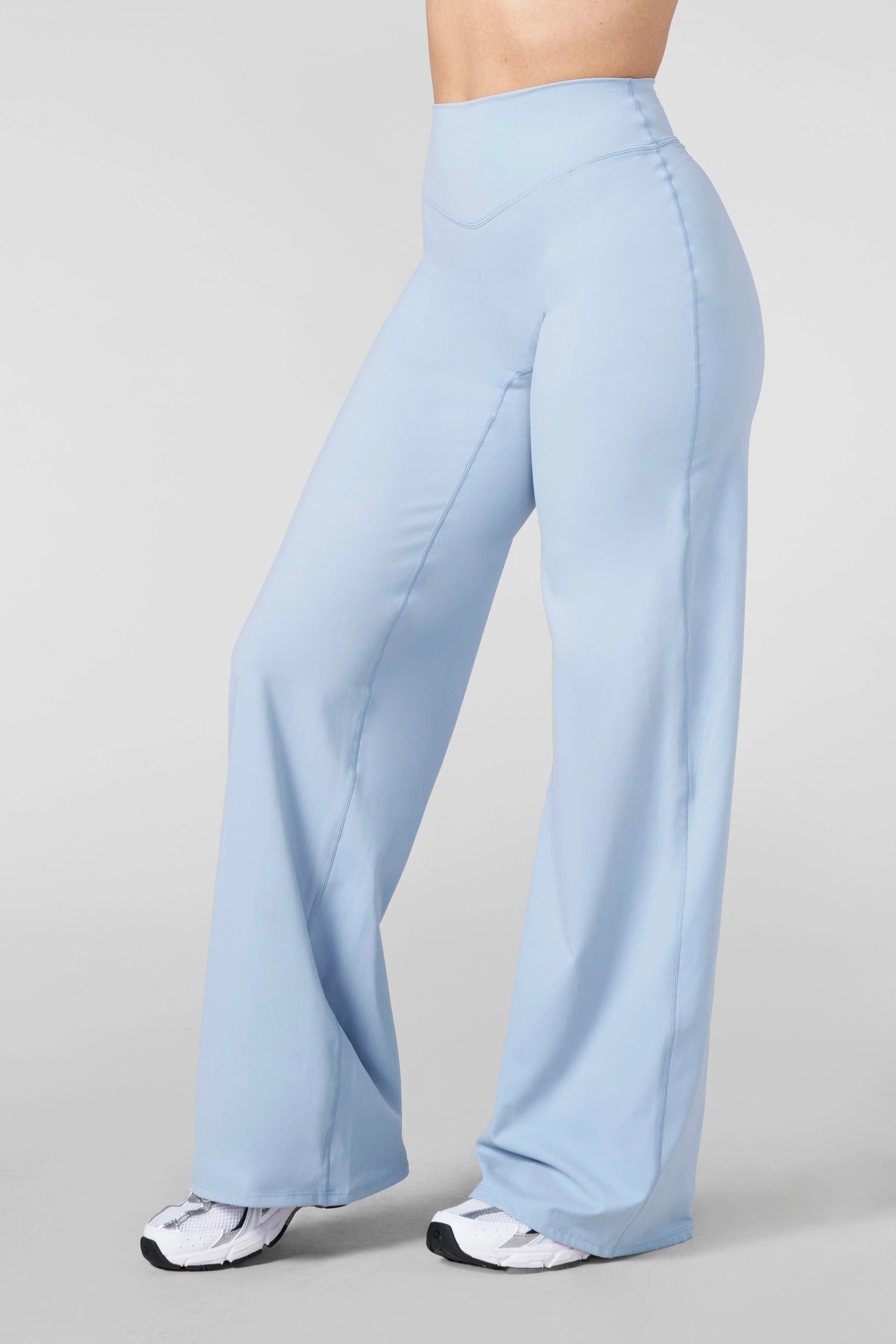 Kove Wide Leg Flare Leggings (Regular) Dusty Blue