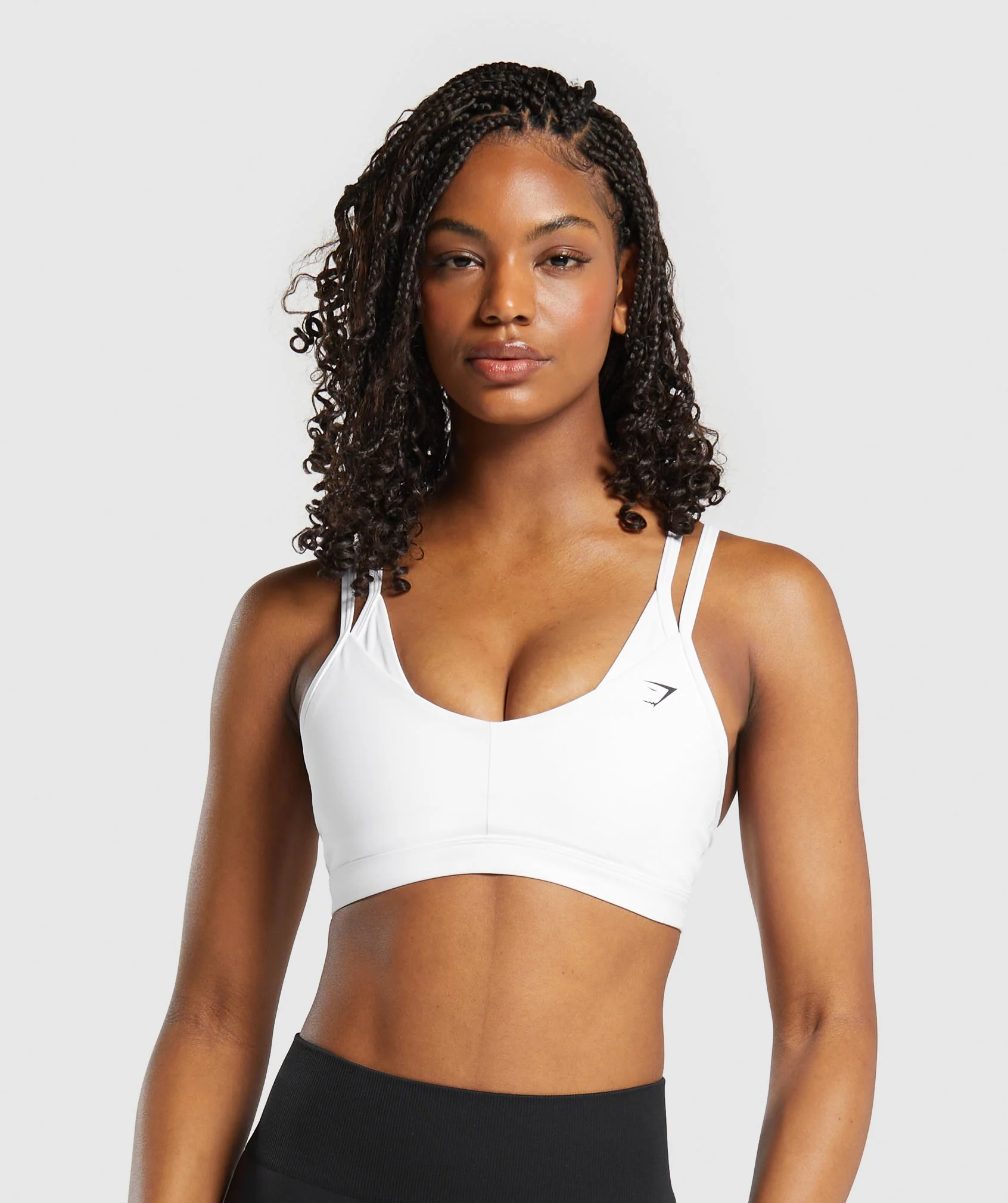 Double Up Sports Bra White