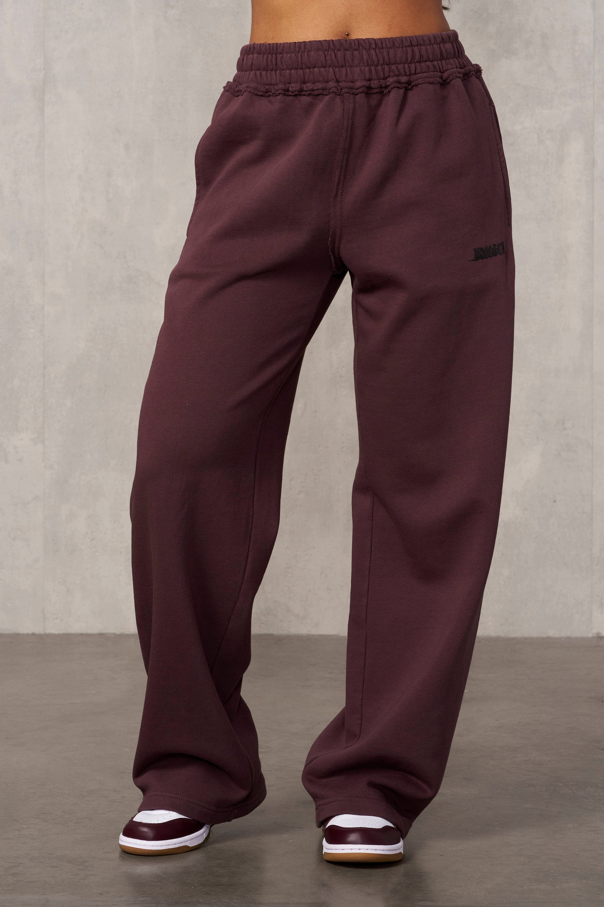 Rebel Straight Leg Joggers Plum Purple