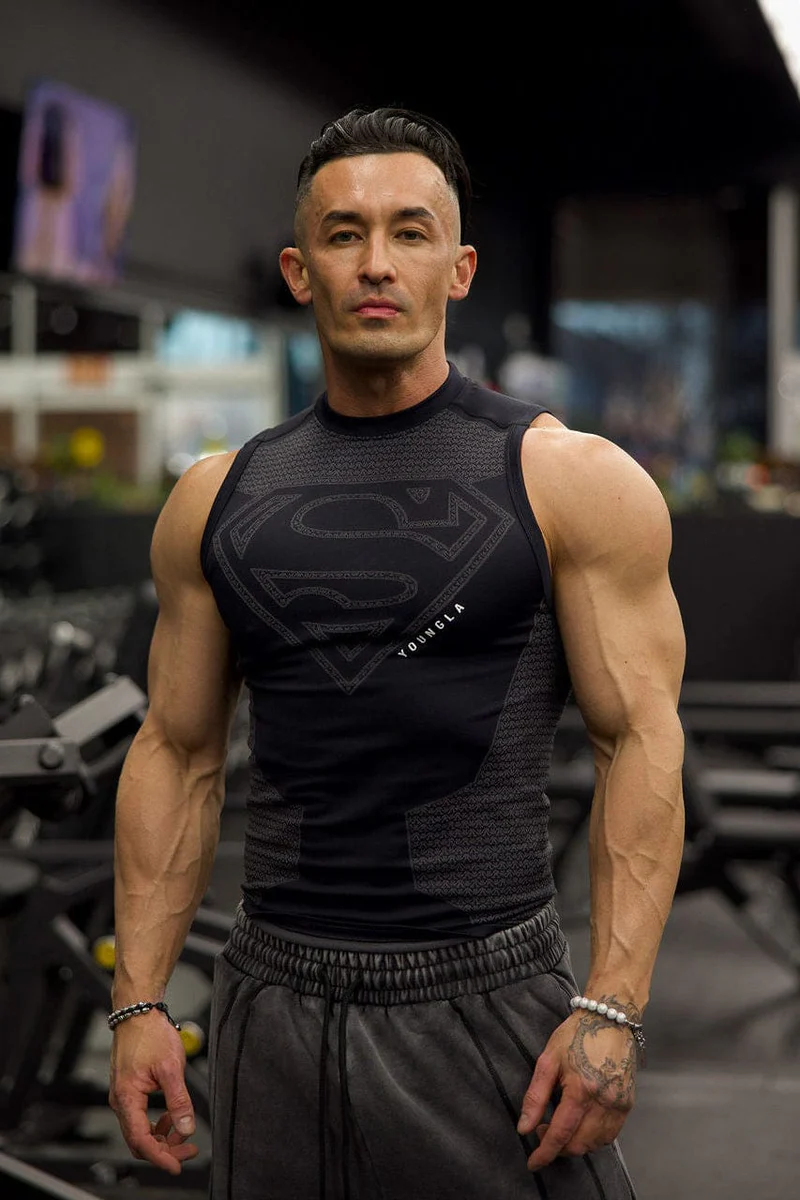 Superman Compression Tanks Black