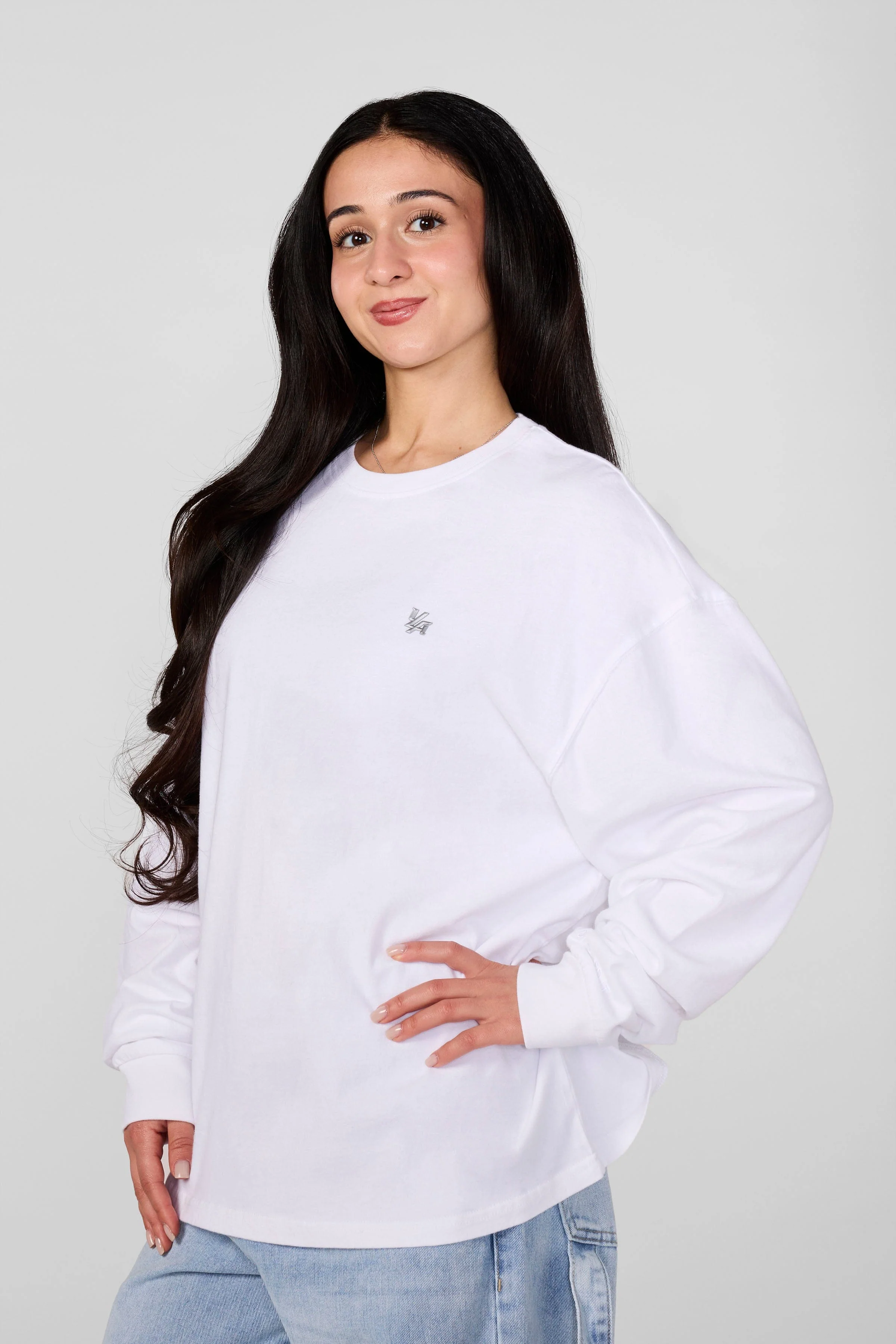 Studio Edit LS Tee White