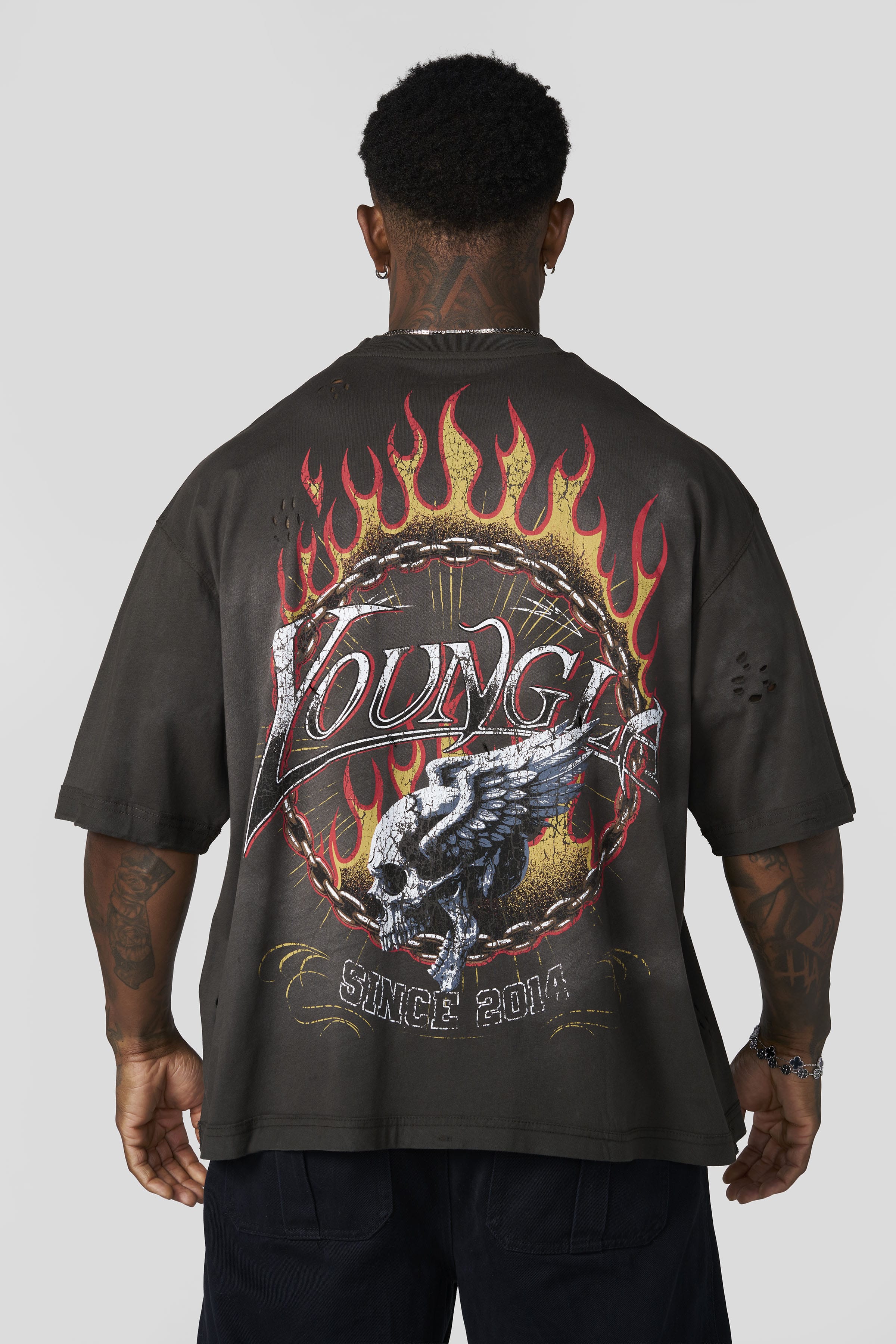 Ring of Fire Tees Brown Wash