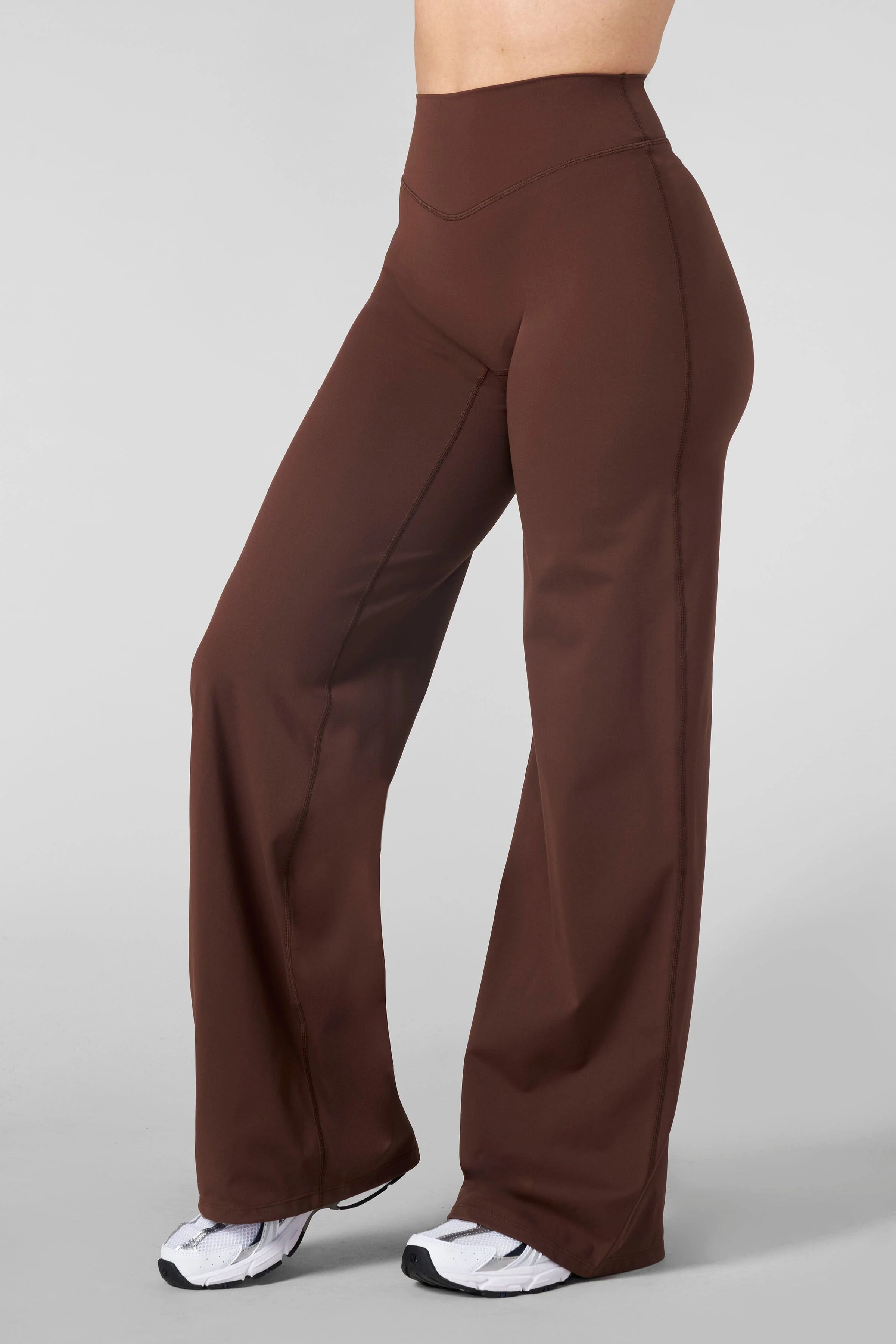 Kove Wide Leg Flare Leggings (Regular) Brown