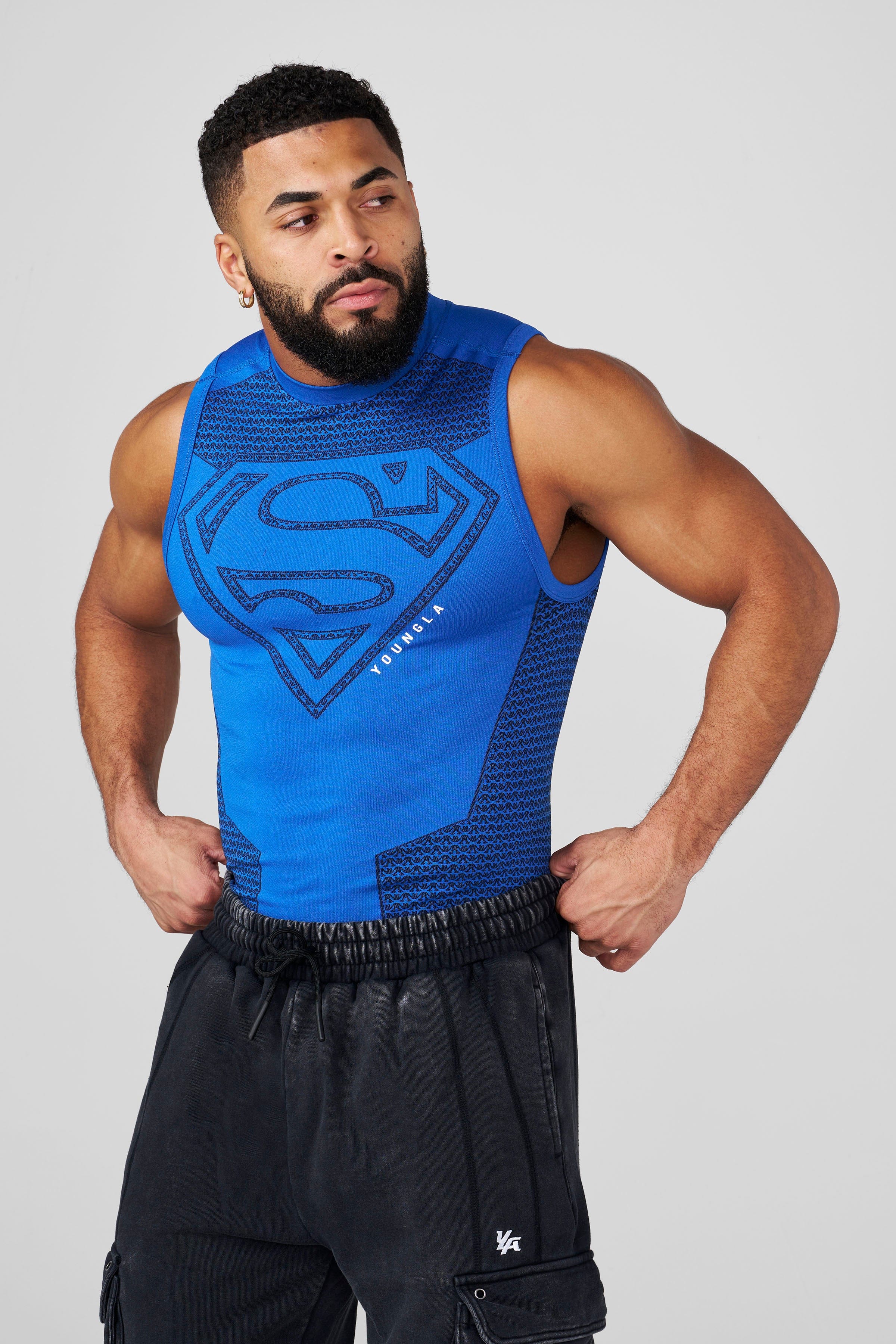 Superman Compression Tanks Blue
