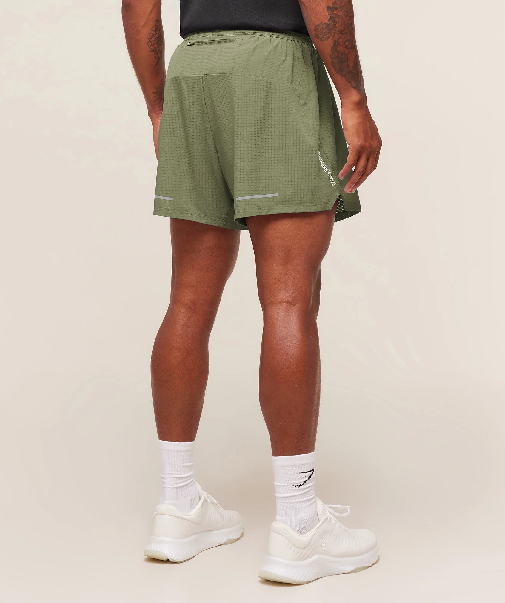 Gymshark Running 5 Shorts - GS Grounded Green