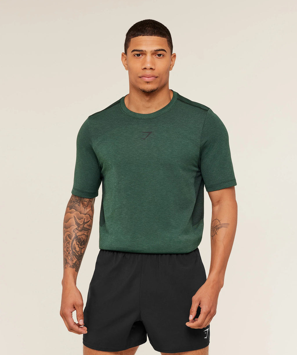 Gymshark Lightweight Seamless T-Shirt - GS Victory Green	Medium