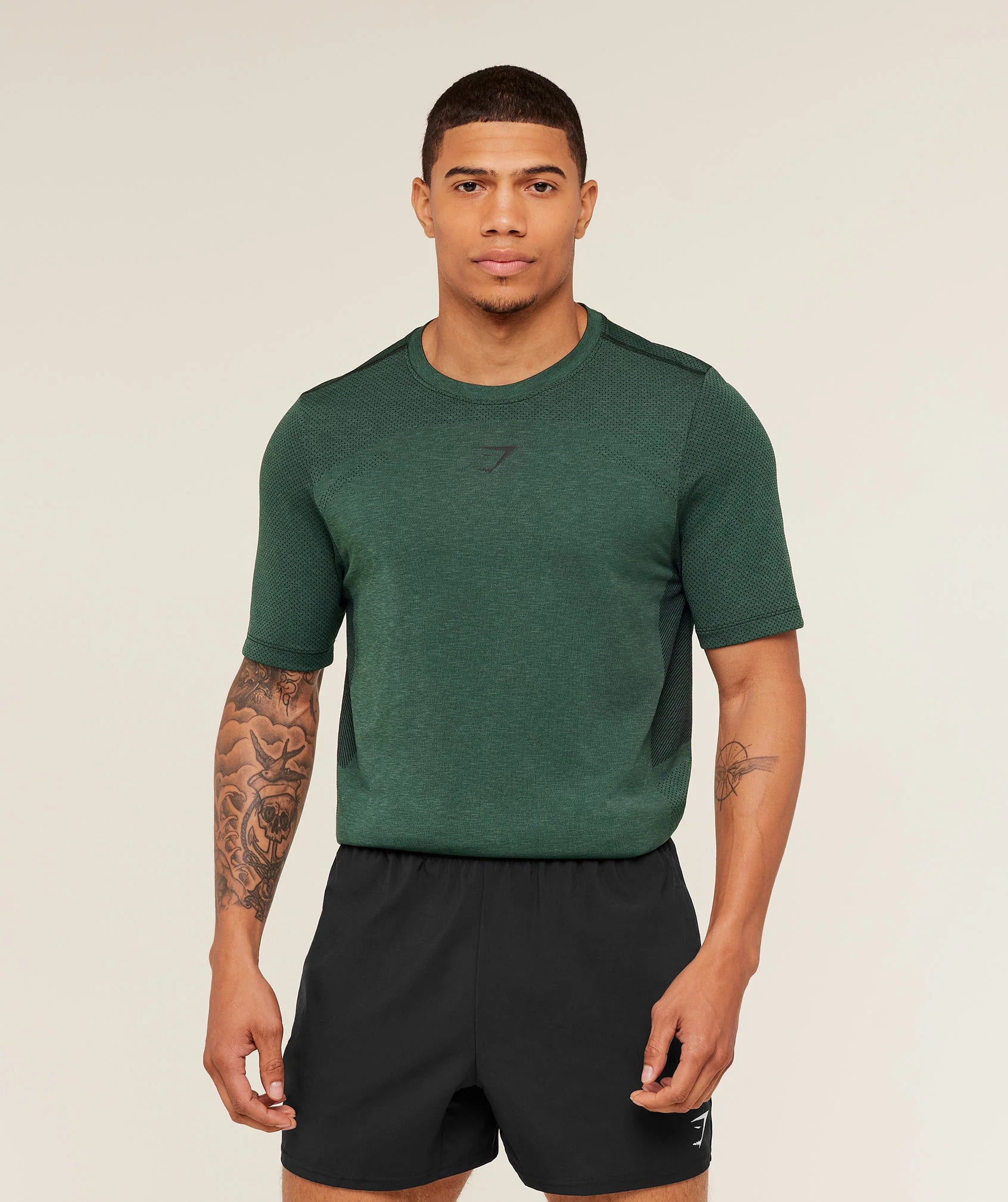 Gymshark Lightweight Seamless T-Shirt - GS Victory Green	Medium